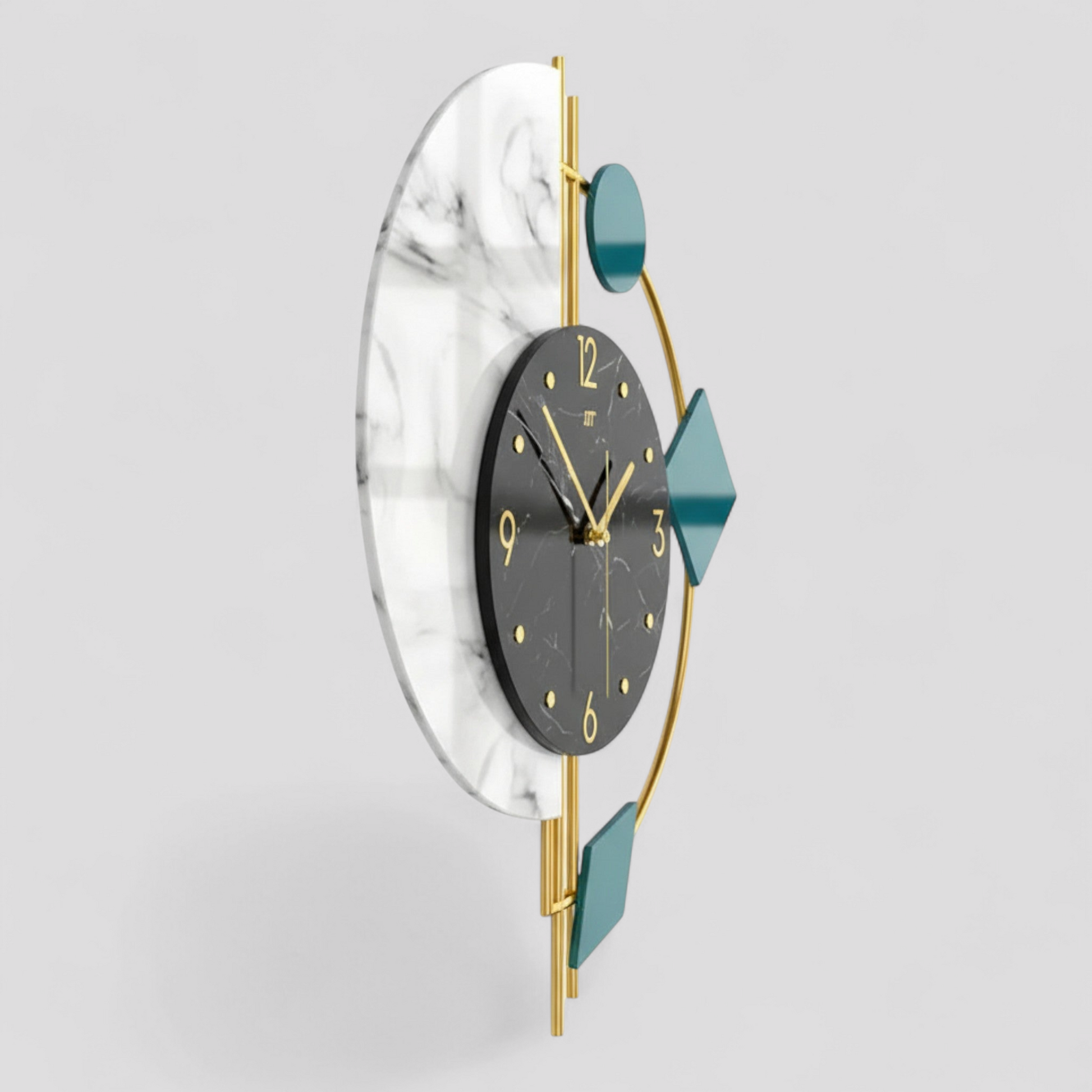 Horloge Murale Silencieuse – Effet Marbre, Style Moderne
