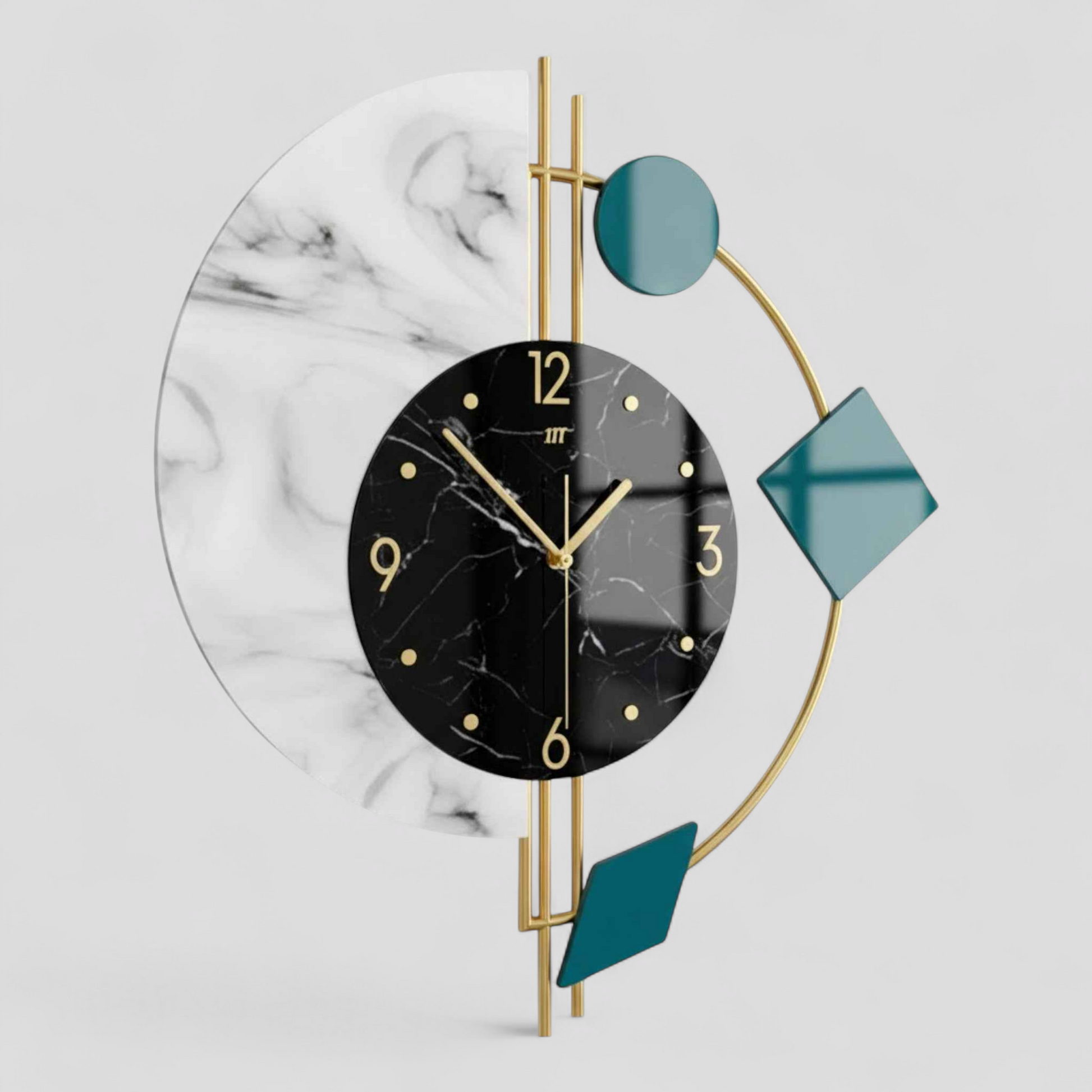 Horloge Murale Silencieuse – Effet Marbre, Style Moderne