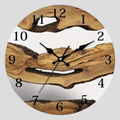 Reloj de Pared de Diseño en Madera Natural Accesorio de Oficina