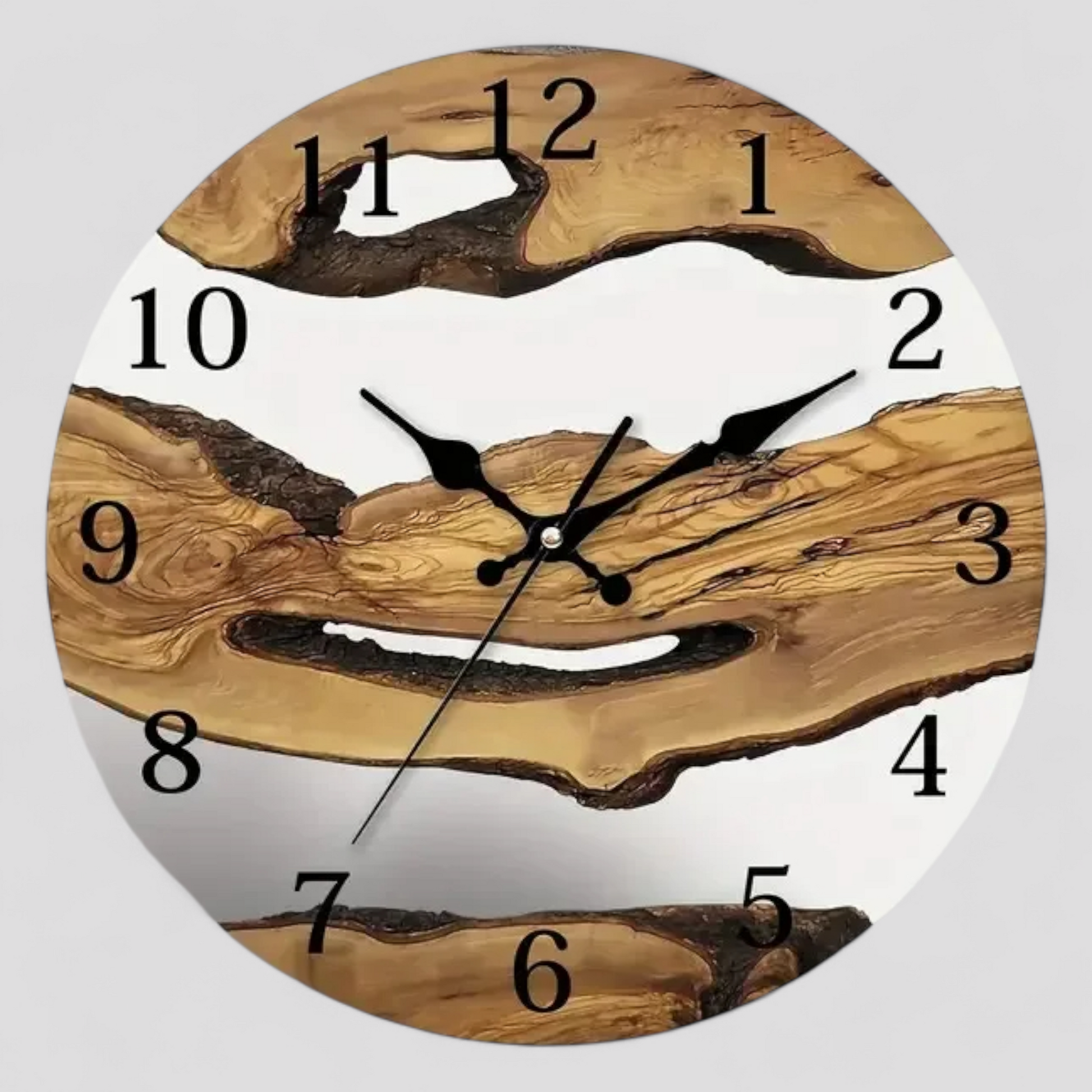 Horloge Murale Design en Bois Naturel