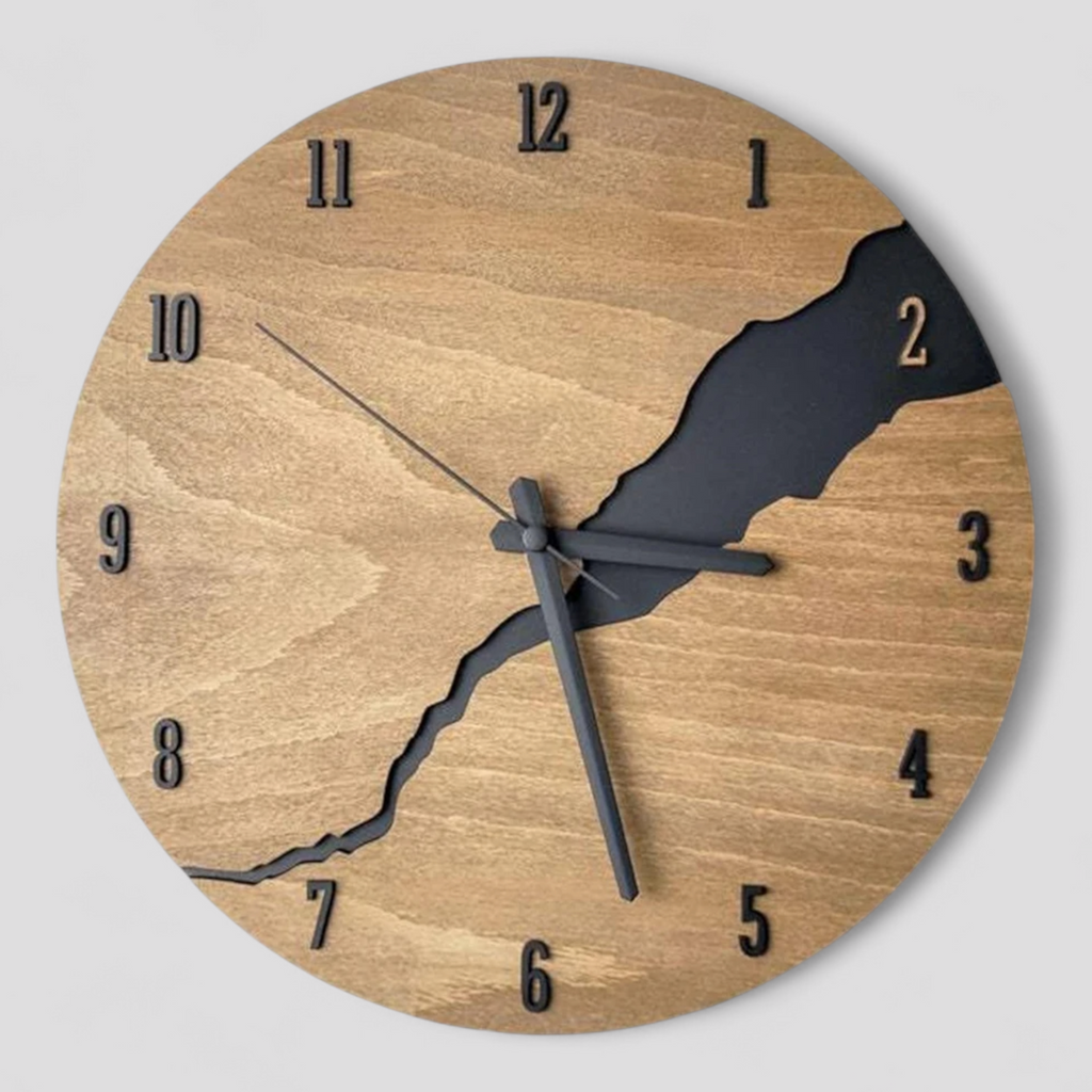 Horloge Murale Design en Bois Silencieuse