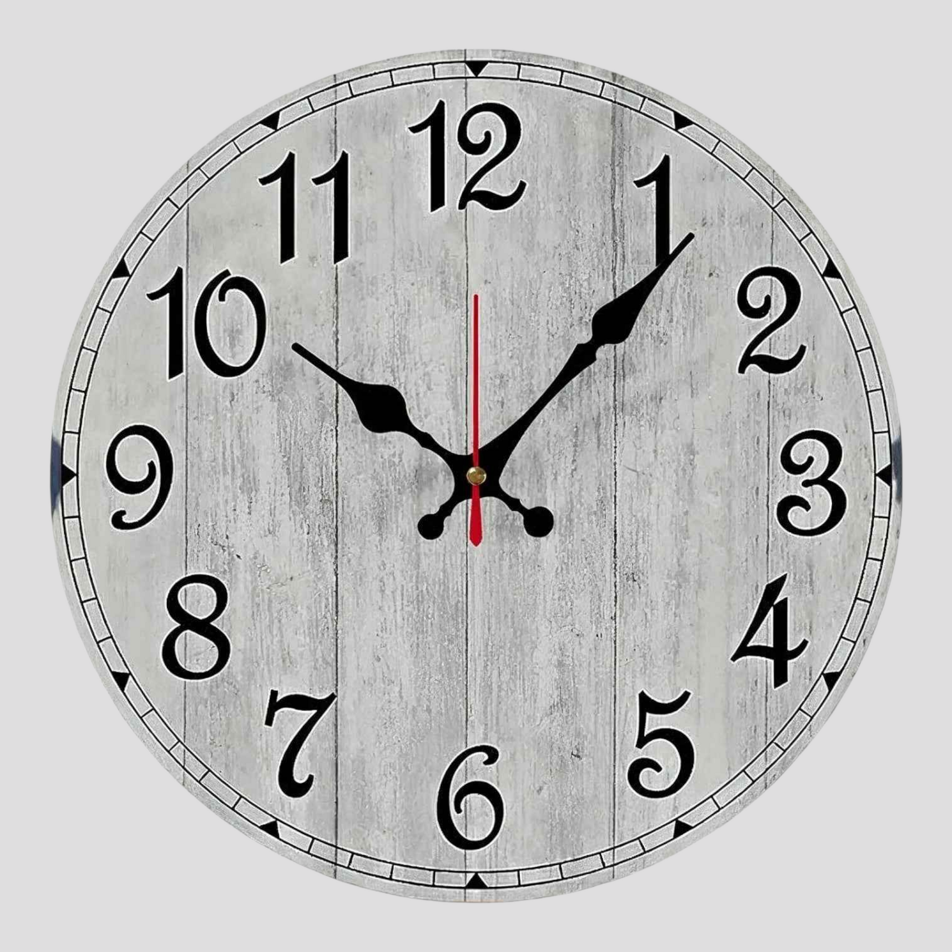 Horloge Murale en Bois Ronde – Style Vintage