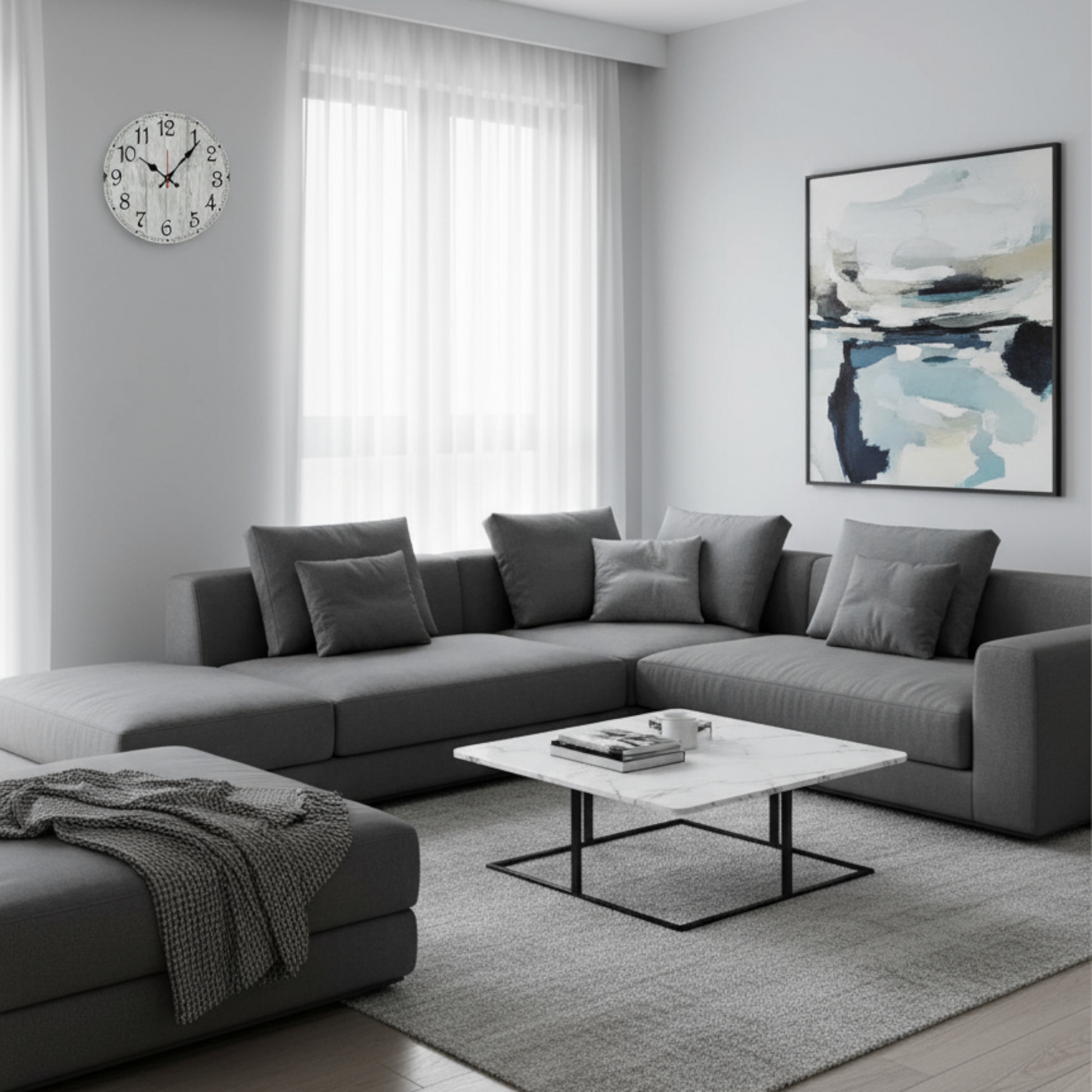 Horloge Murale en Bois Ronde – Style Vintage