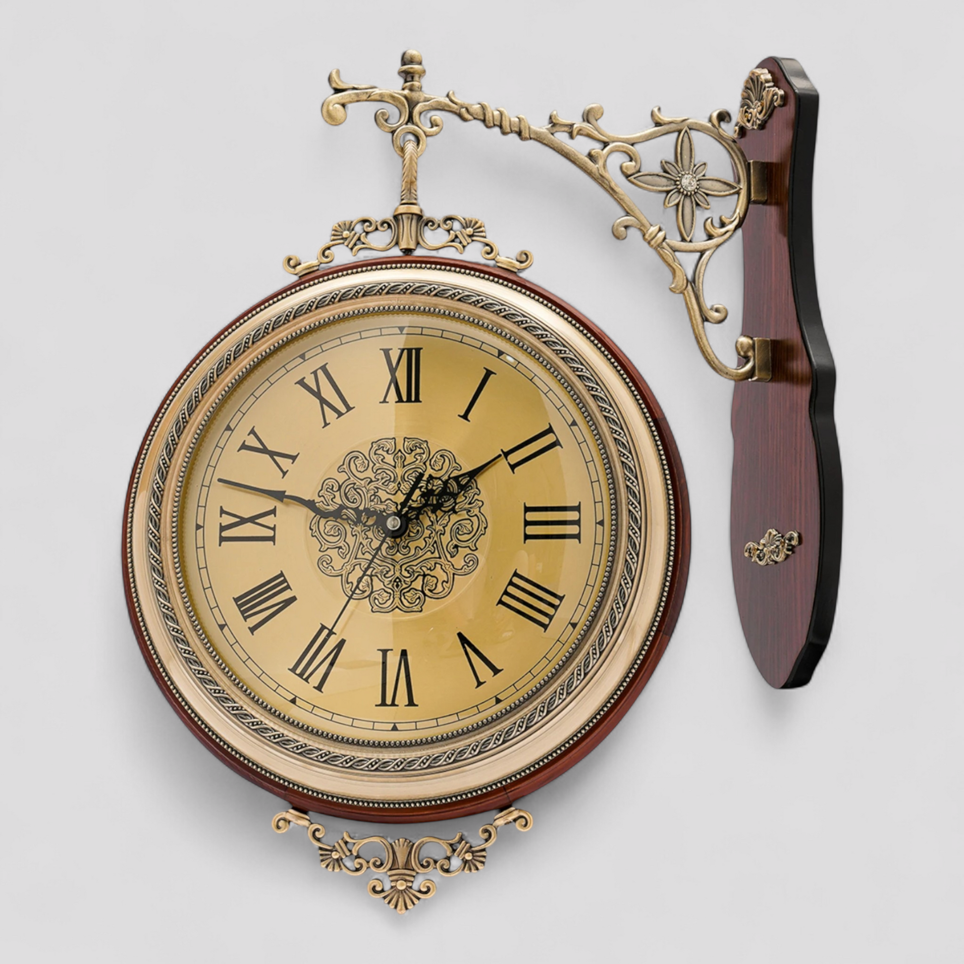 Horloge Murale à Double Face – Style Vintage Élégant