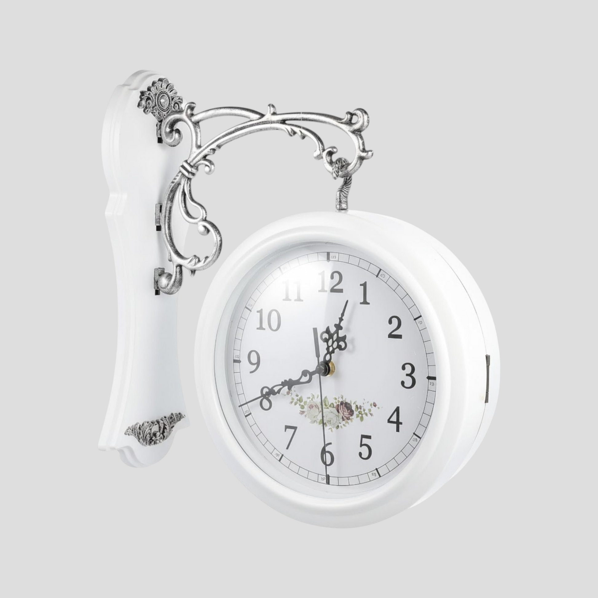 Horloge Murale Double Face Style Vintage Élégante