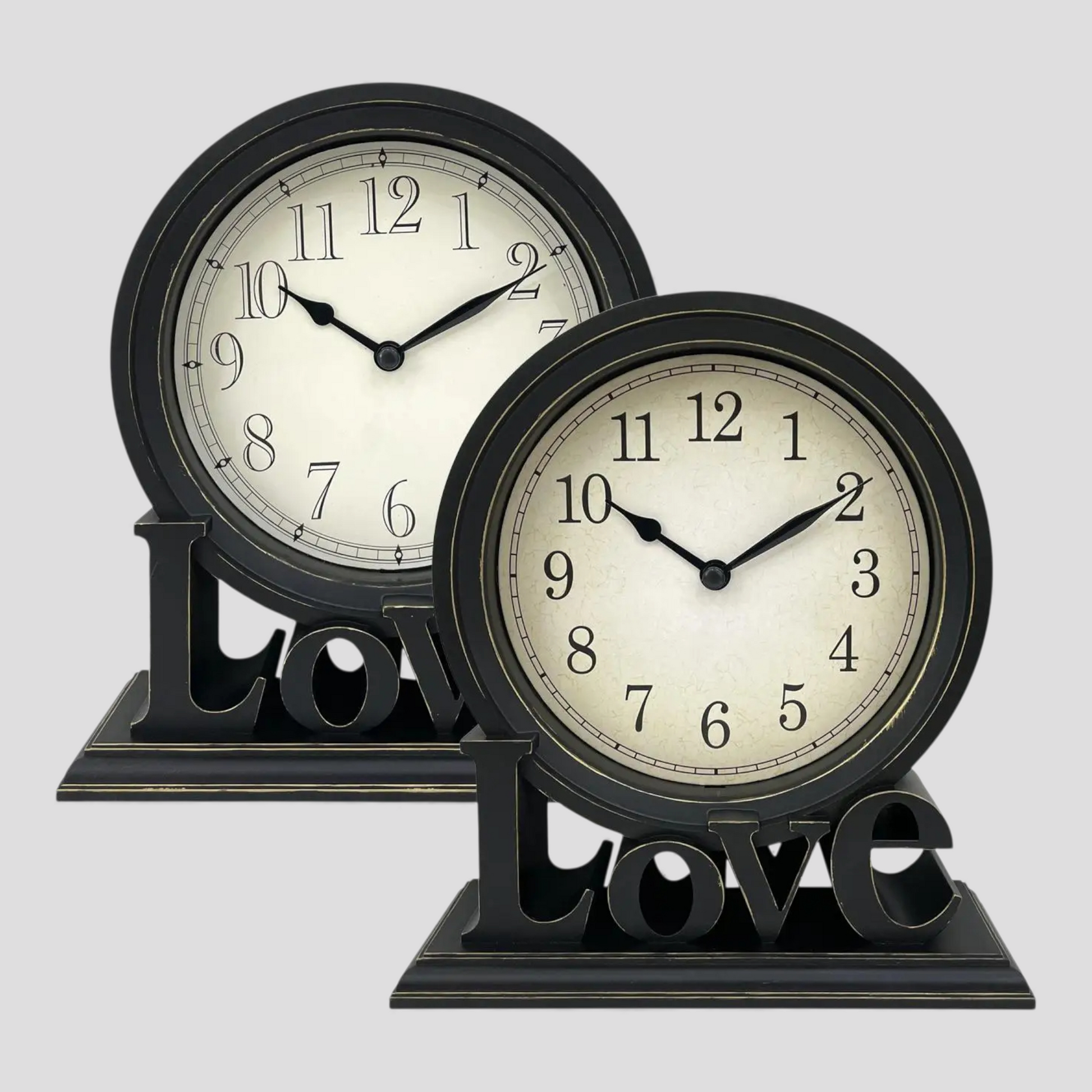 Horloge de Bureau Silencieuse – Style Vintage – 20,5 cm