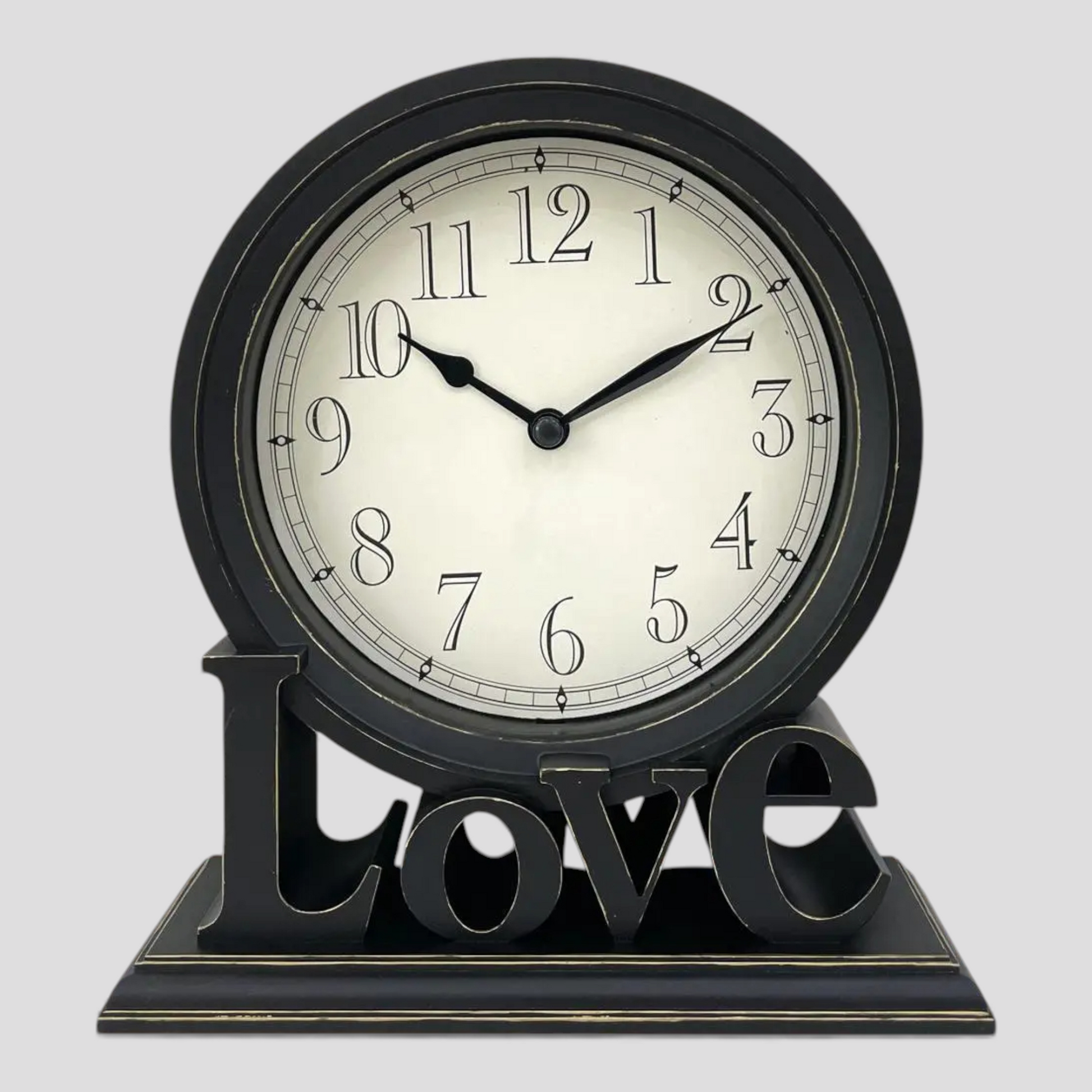 Horloge de Bureau Silencieuse – Style Vintage – 20,5 cm