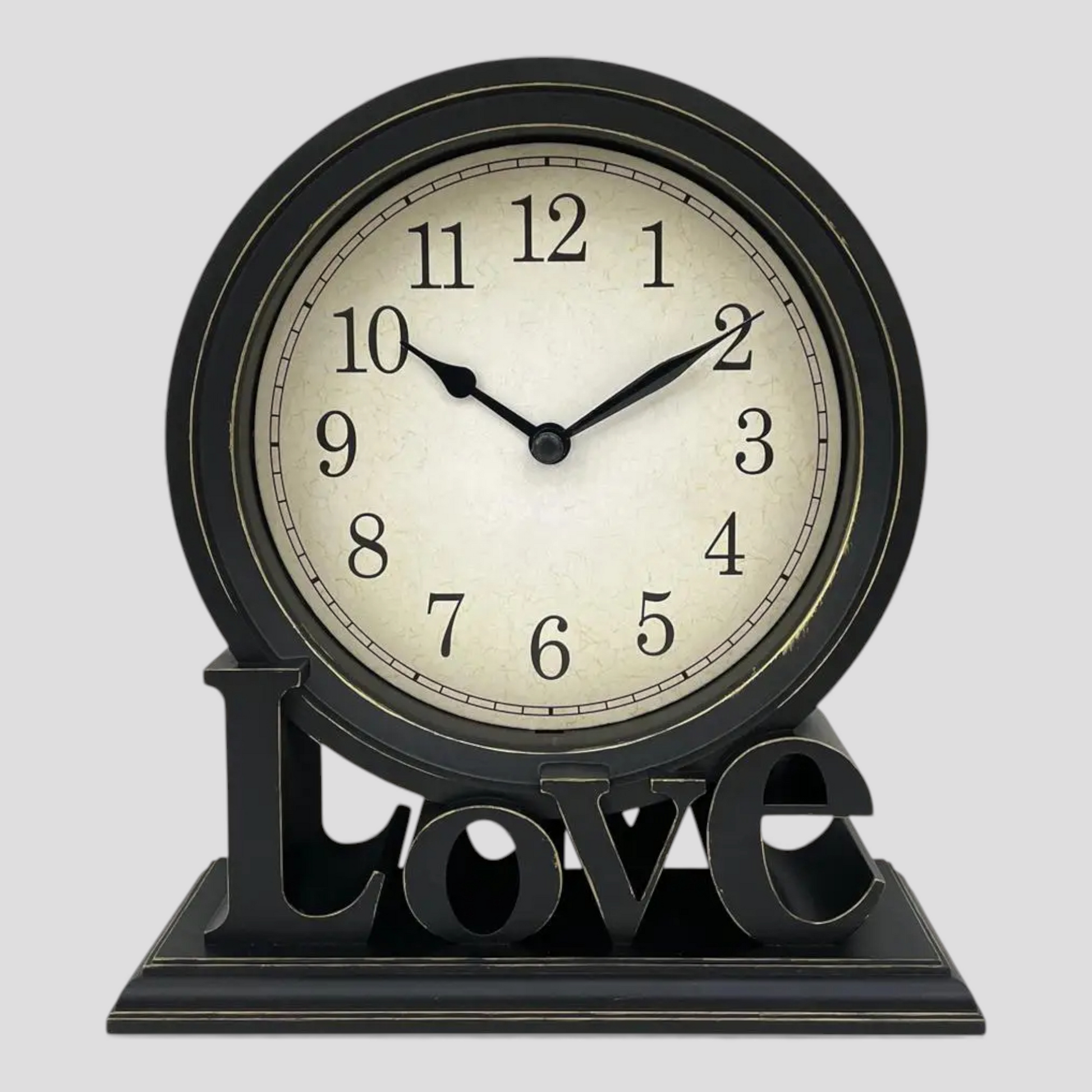 Horloge de Bureau Silencieuse – Style Vintage – 20,5 cm