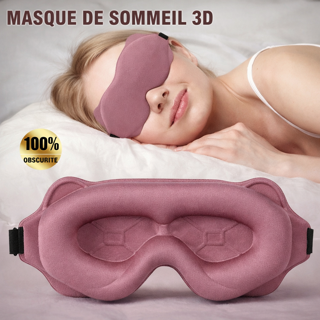 Masque de Sommeil 3D Confortable Ajustable