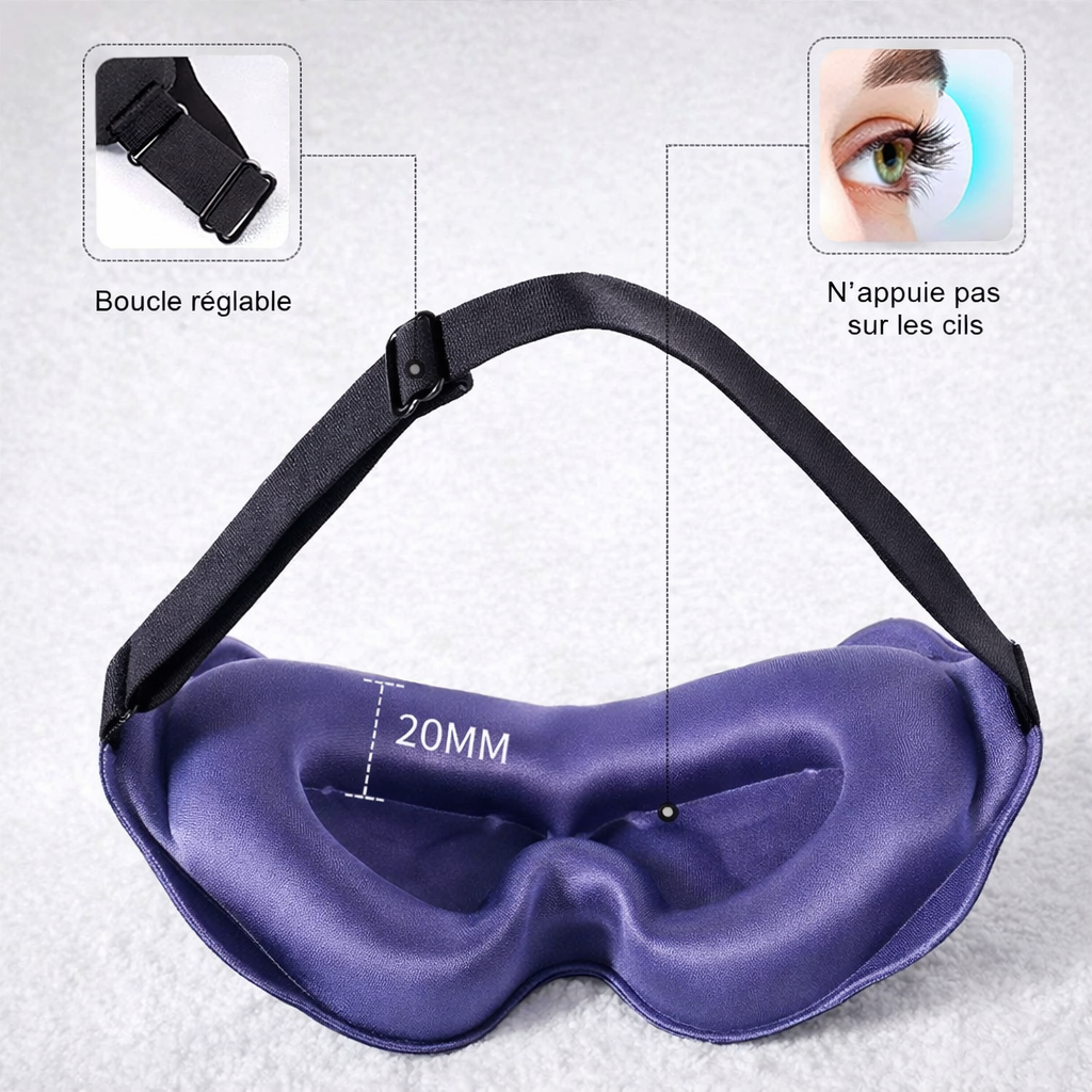 Masque de Sommeil 3D Confortable Ajustable