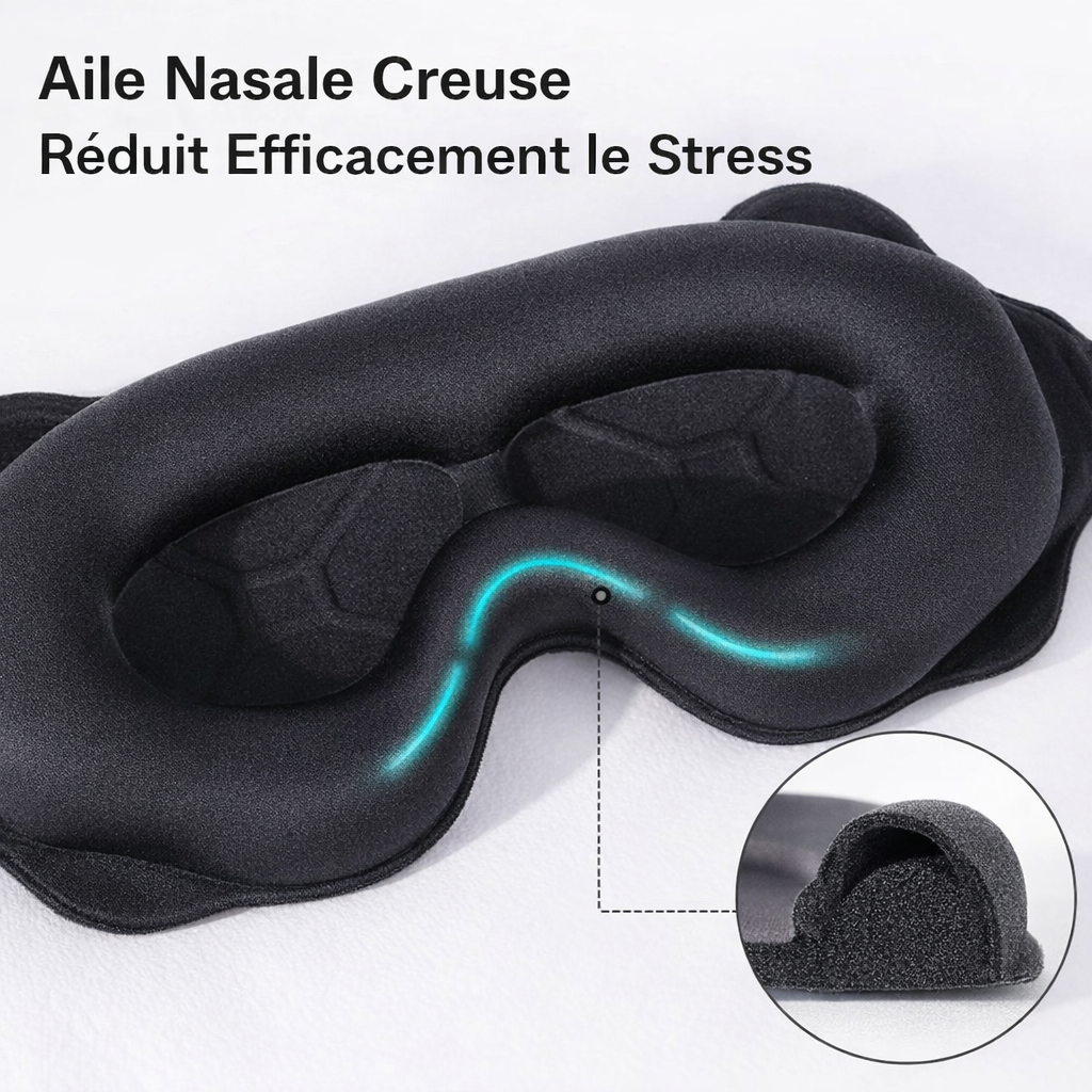 Masque de Sommeil 3D Confortable Ajustable