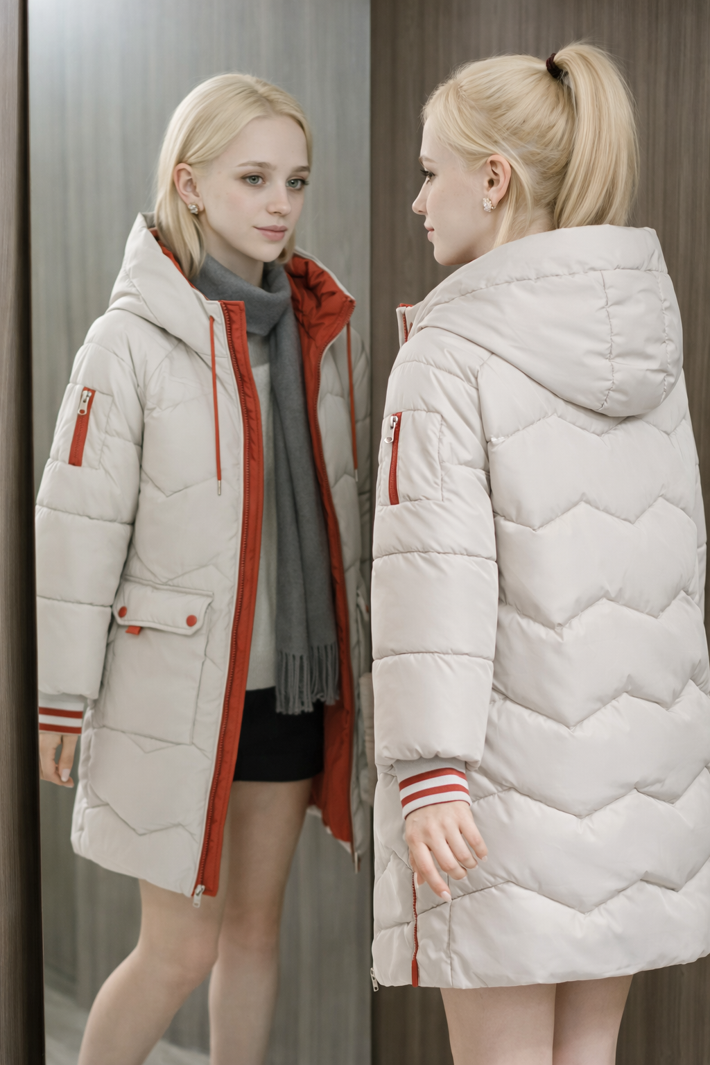 Veste Femme Élégante Mi-Longue Chic