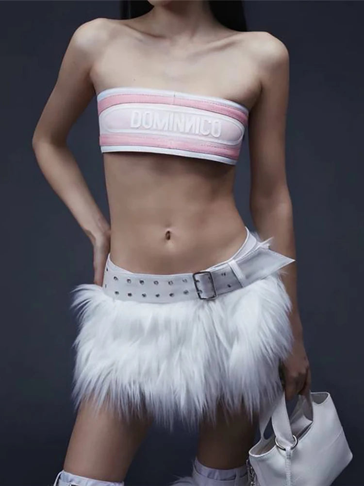 Jupe Femme Tendance à Pampilles Mini 1