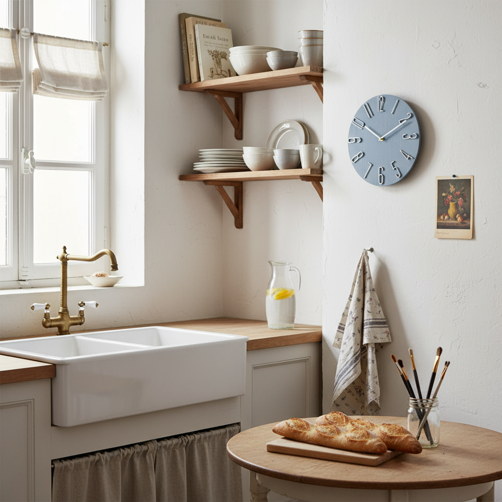 Horloge Murale Silencieuse 30 cm – Chiffres Métalliques, Style Moderne