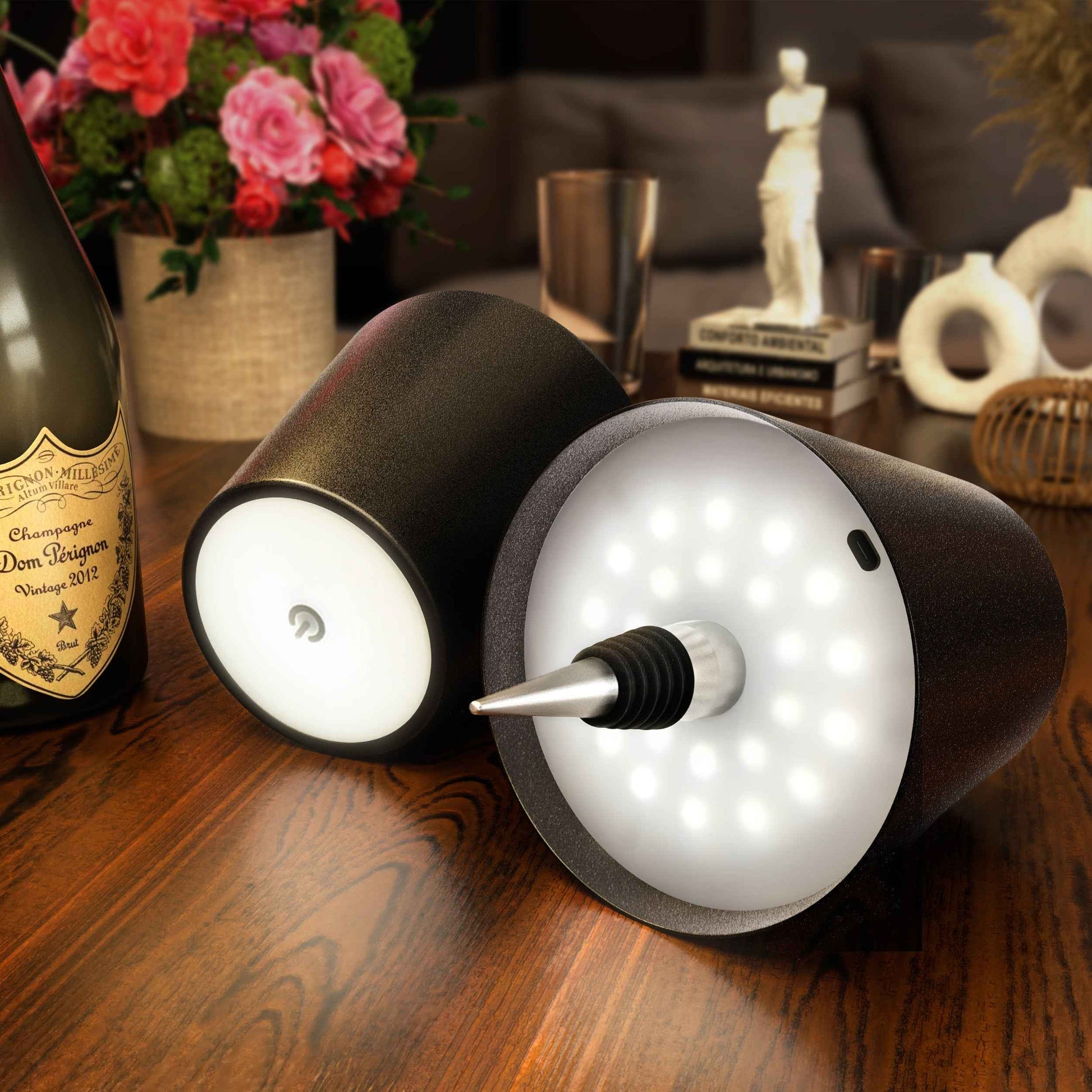 Lampe de bouteille portable sans fil – éclairage compact pour les déplacements