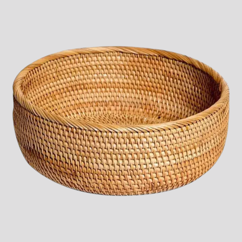 Panier de Rangement en Osier Tissé à la Main Lin