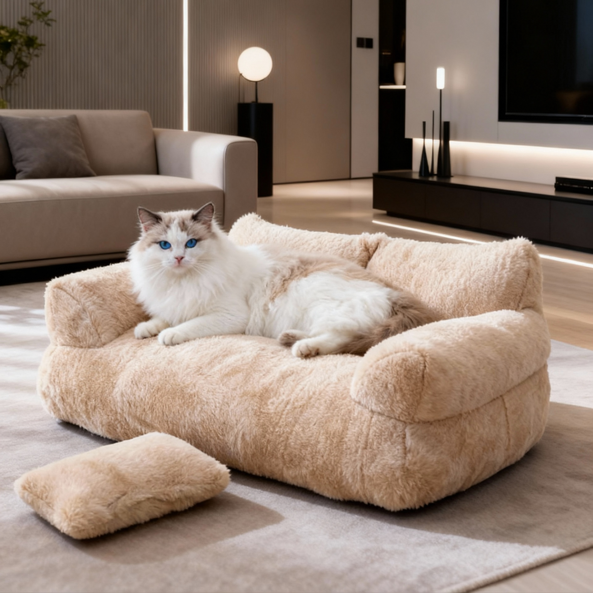 Lit Pour Chien Douillet avec Coussin Inclus