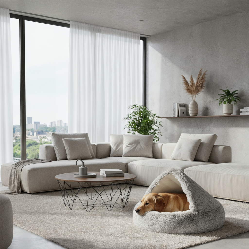 Lit Pour Chien Douillet en Peluche