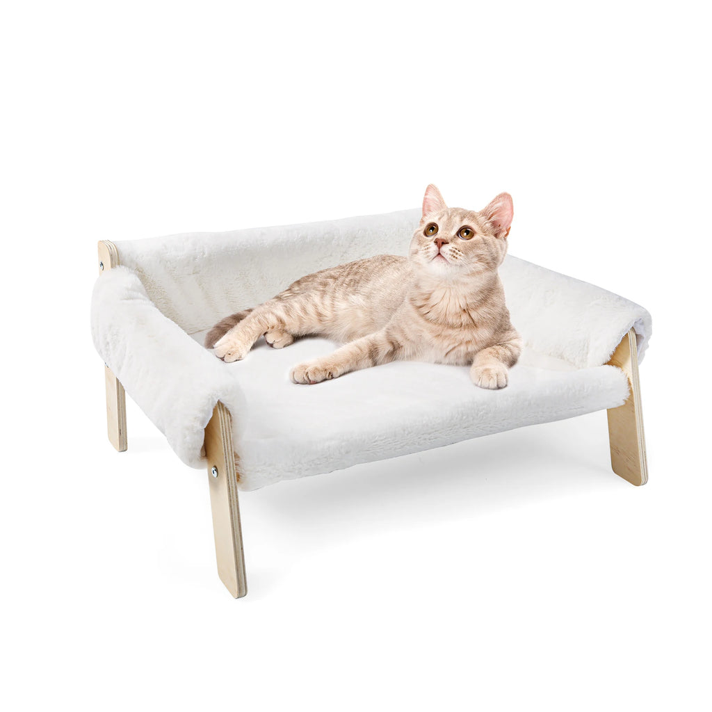 Lit Pour Chat Élevé Avec Coussin Doux 6