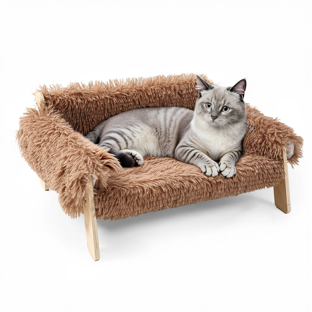 Lit Pour Chat Élevé Avec Coussin Doux 7