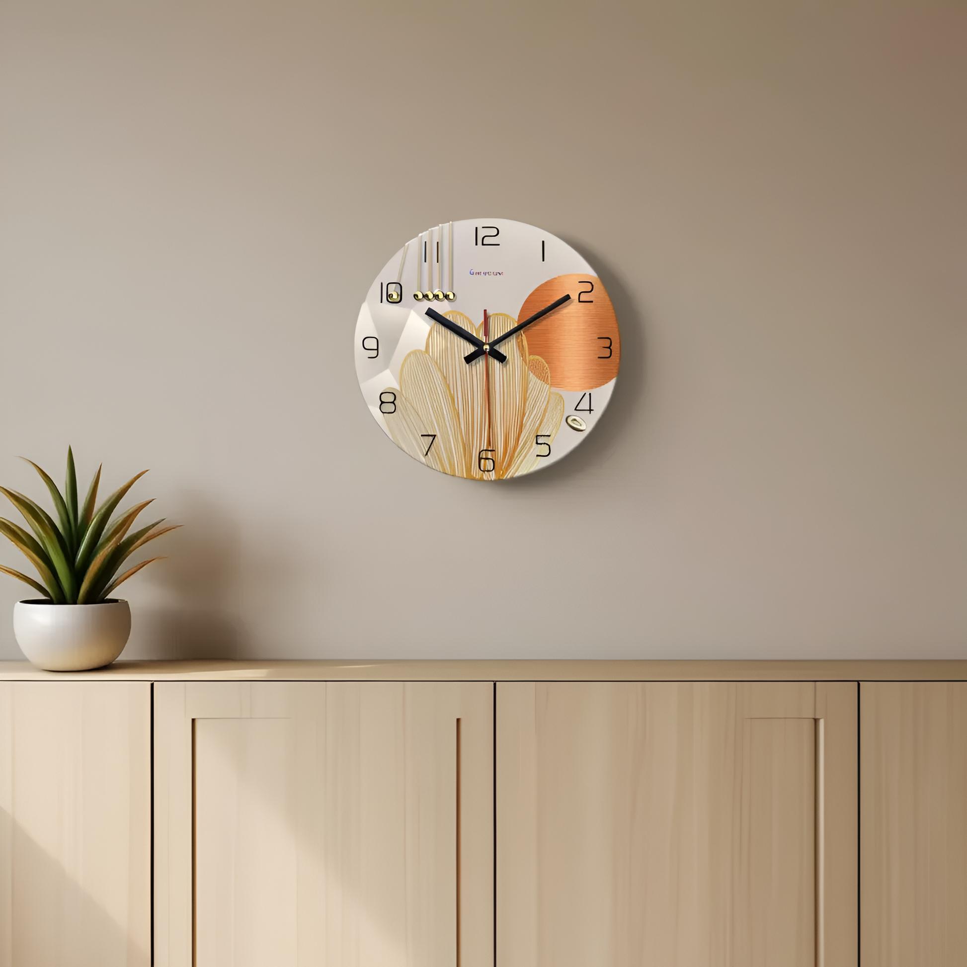 Horloge Murale Géométrique Élégante – Design Moderne pour Intérieur