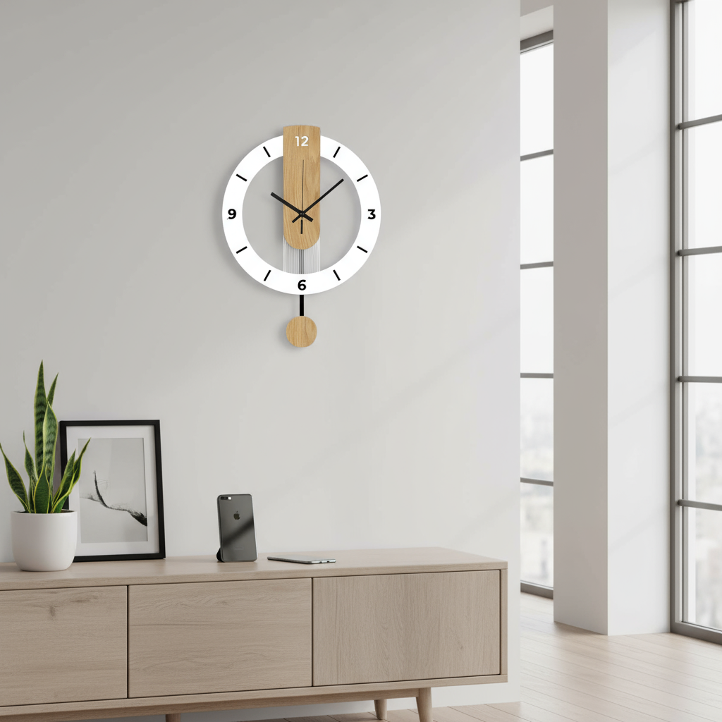 Horloge Murale Design Silencieuse en Acrylique