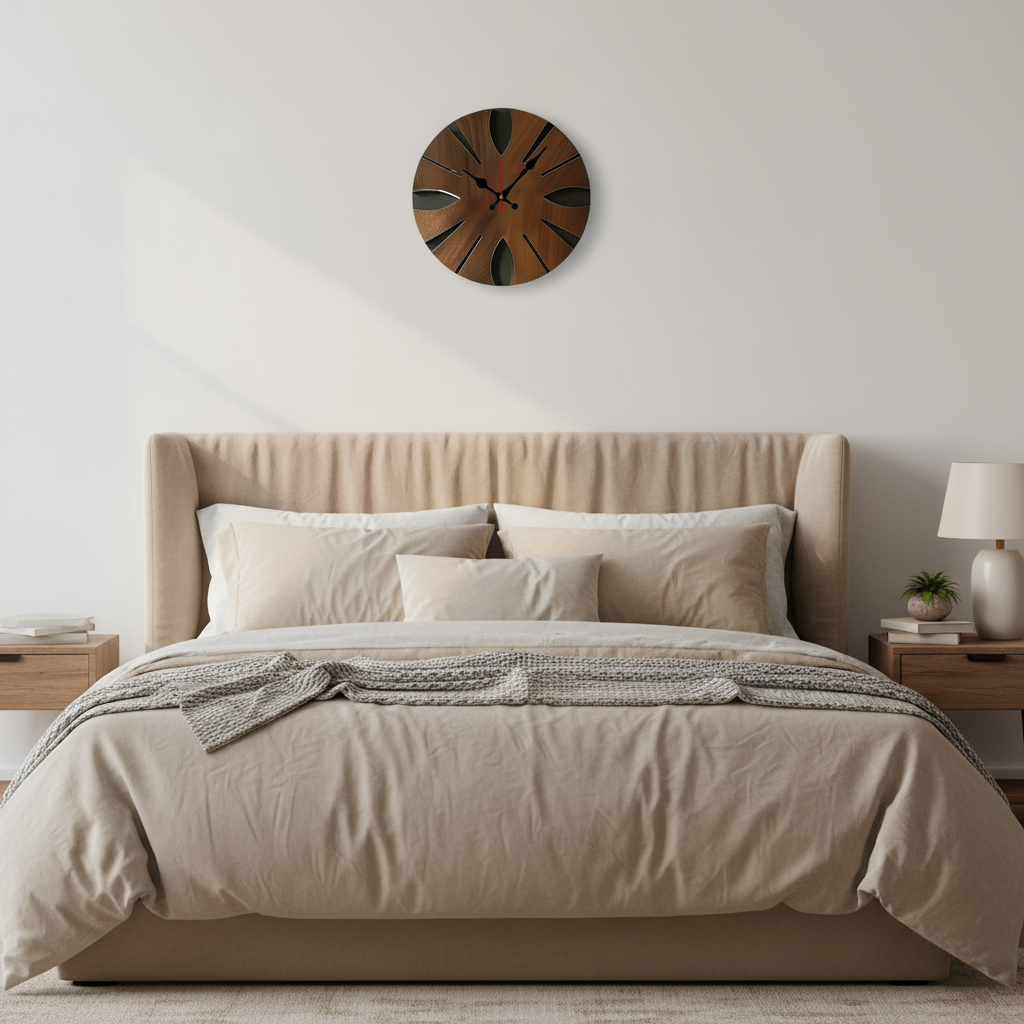 Horloge Murale Design en Bois Rond