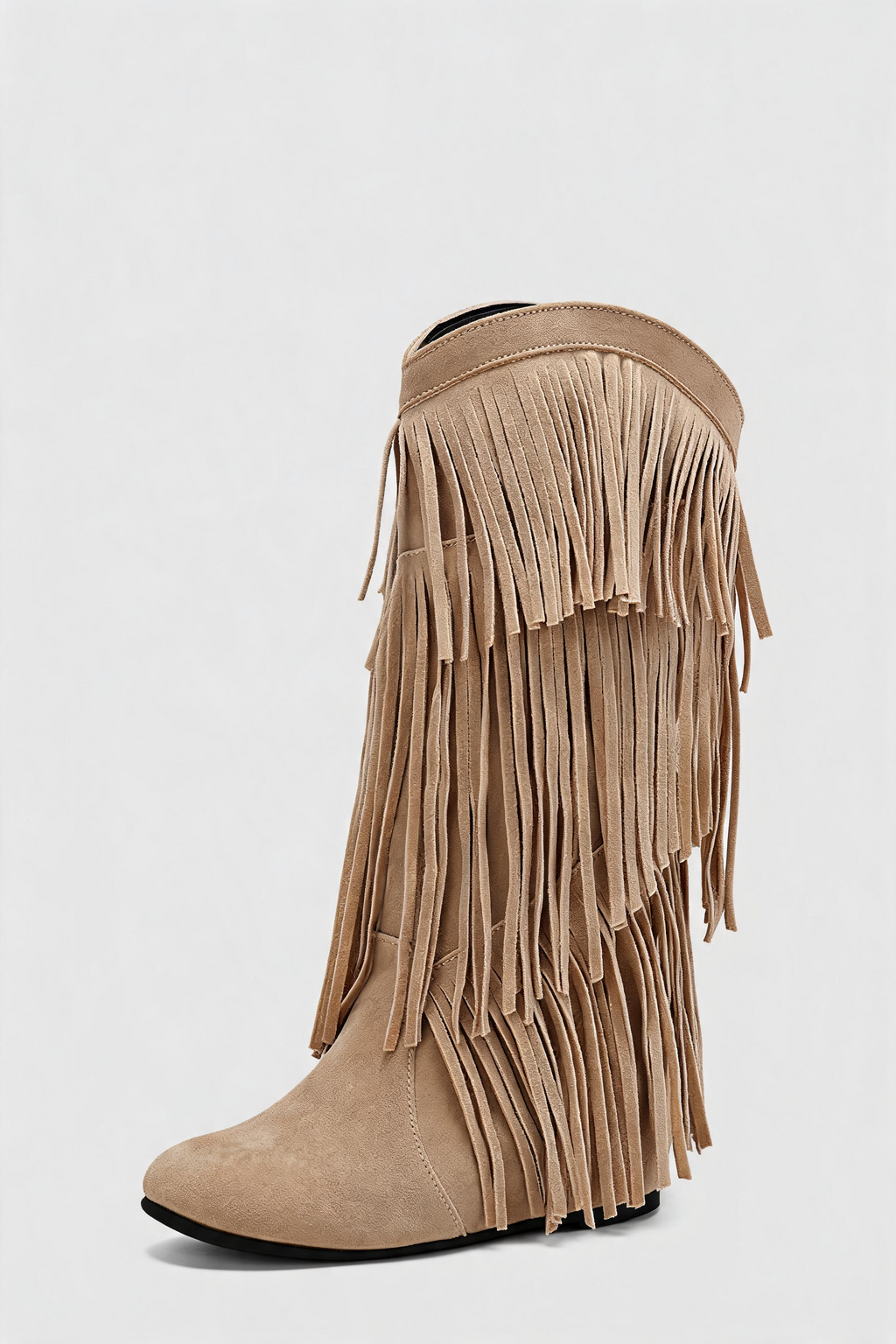 Elegante Damen-Cowboystiefel mit goldenen Quasten