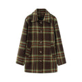 Damen-Wintermantel kariert Eleganter Look
