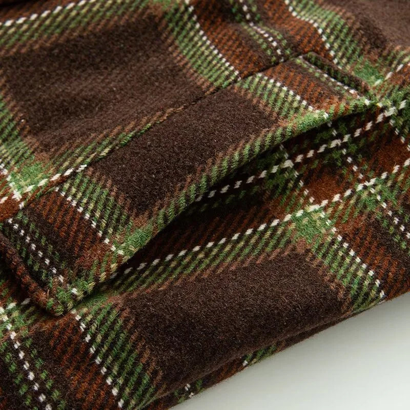 Manteau Hiver Femme Chic À Carreaux 5