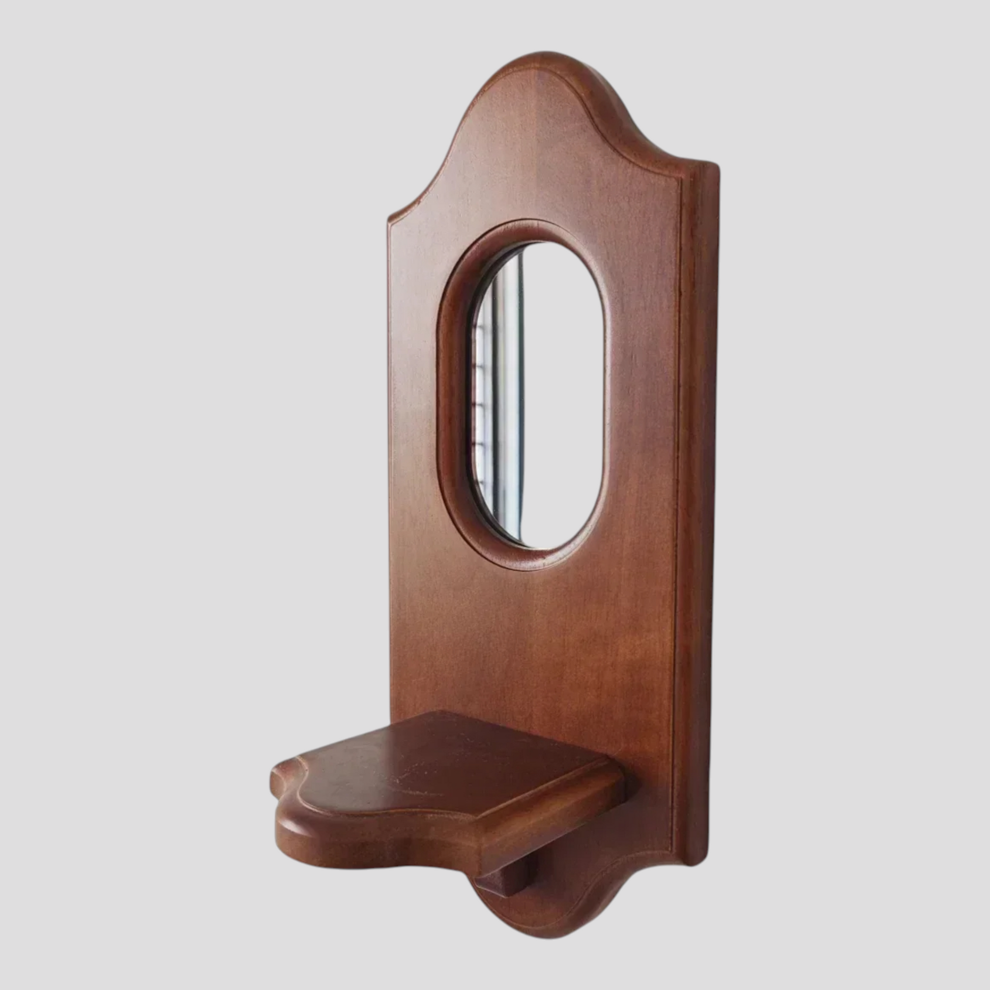 Miroir Mural Vintage Multifonctionnel avec Étagère