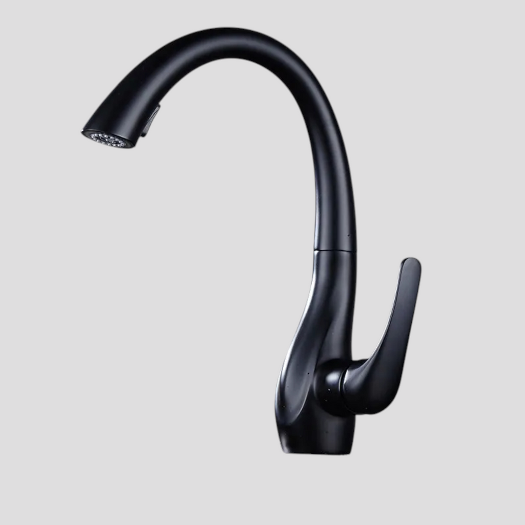 Mitigeur de Cuisine avec Douchette Extractible 360° Métal – Finition Noir Mat