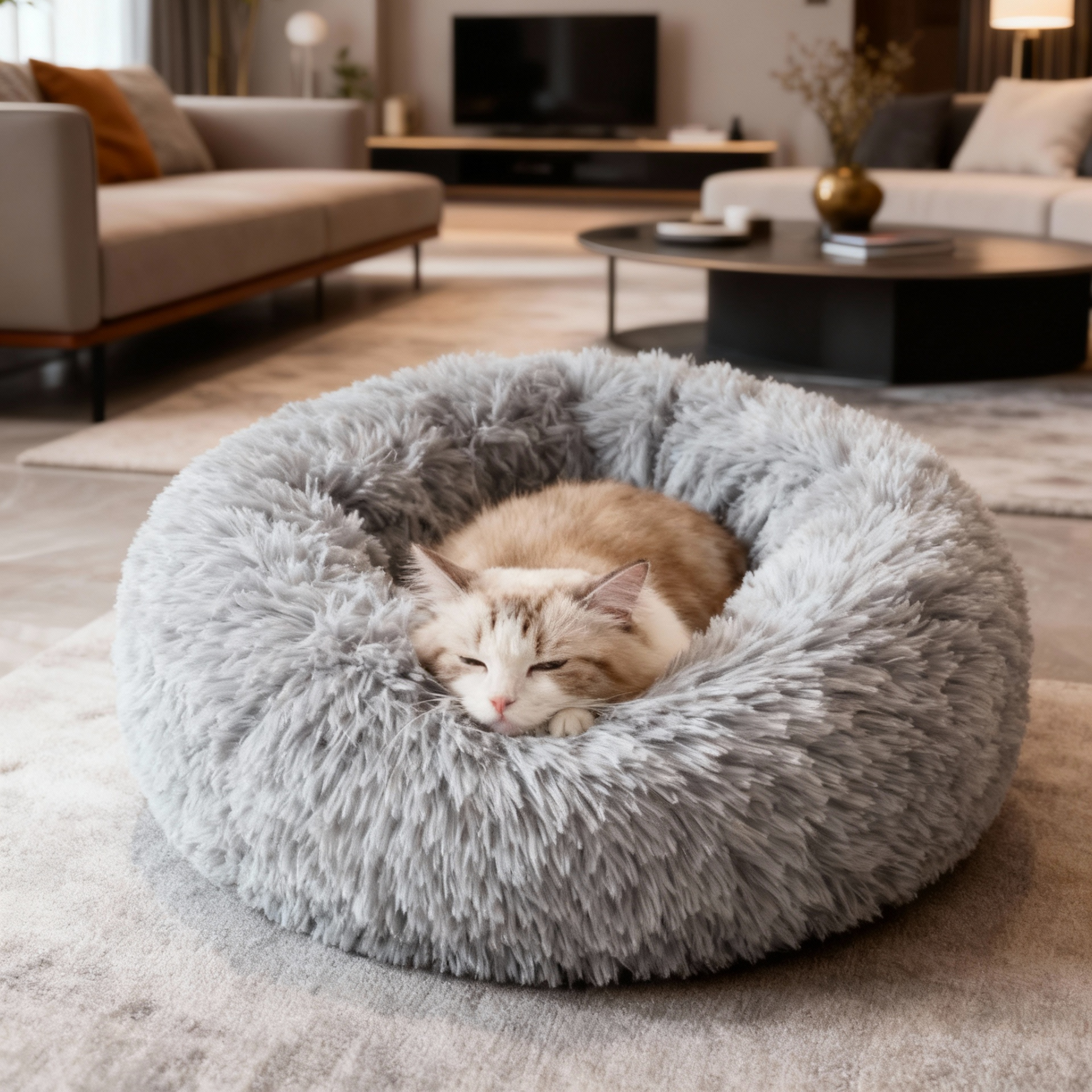 Lit Nid Douillet pour Chats et Petits Chiens