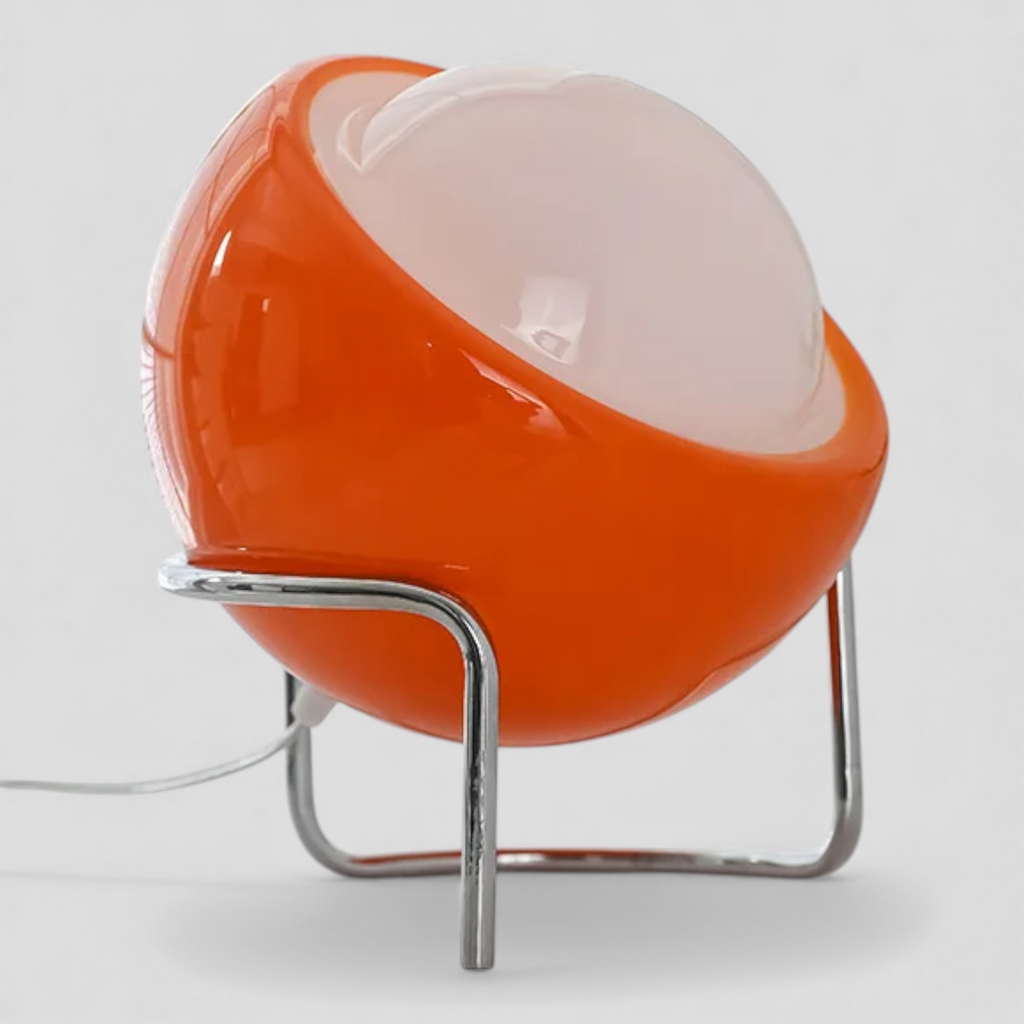Lampe de Table en Verre Style Bauhaus – Orange ou Jaune