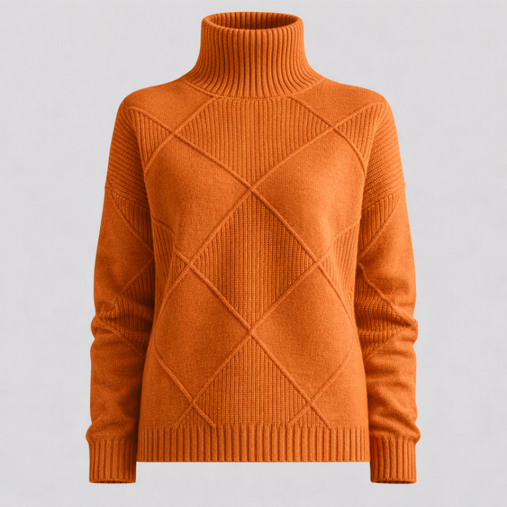 Pull Femme Col Roulé Confortable Garde-Robe Féminine