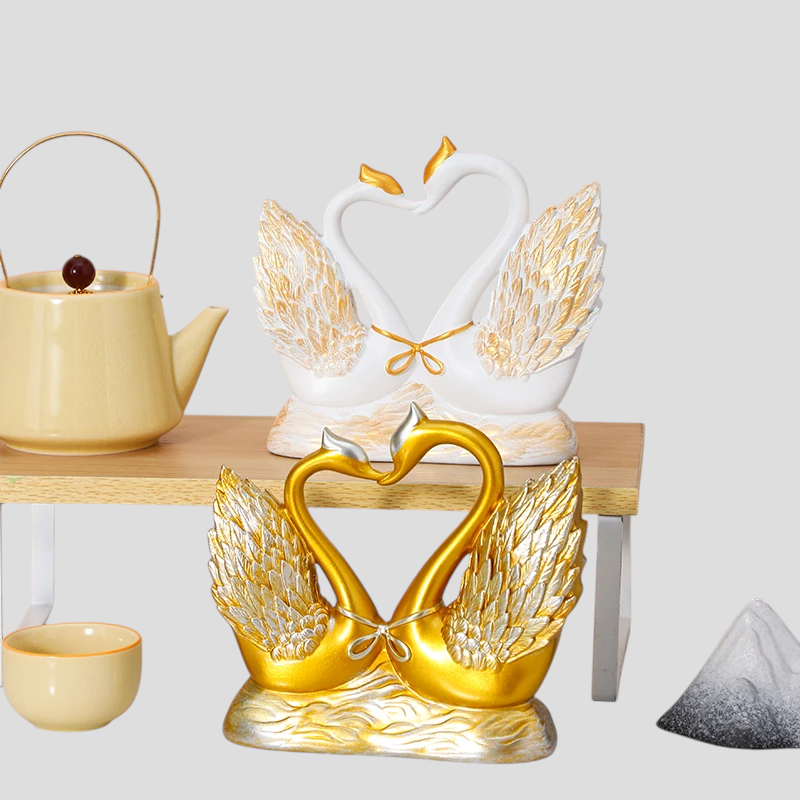 Ornement de Cygne en Forme de Cœur