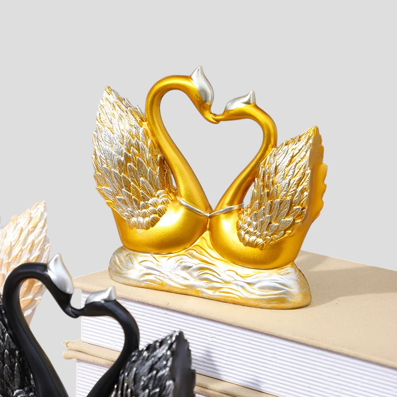 Ornement de Cygne en Forme de Cœur