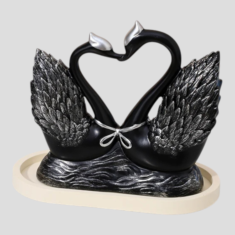 Ornement de Cygne en Forme de Cœur