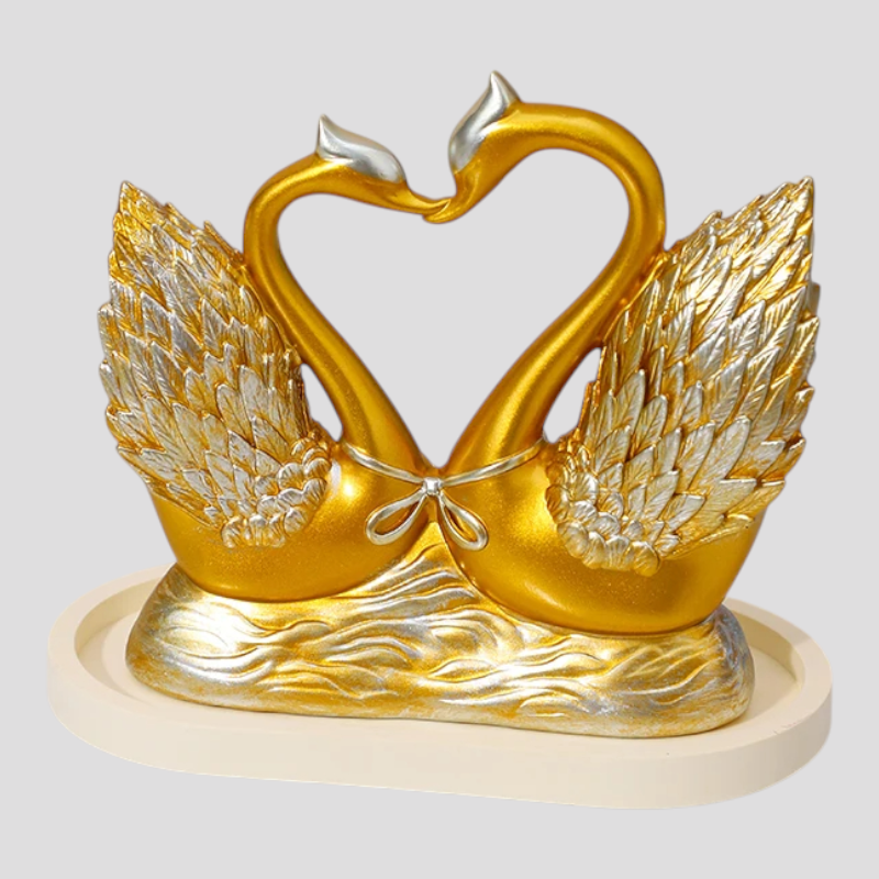 Ornement de Cygne en Forme de Cœur