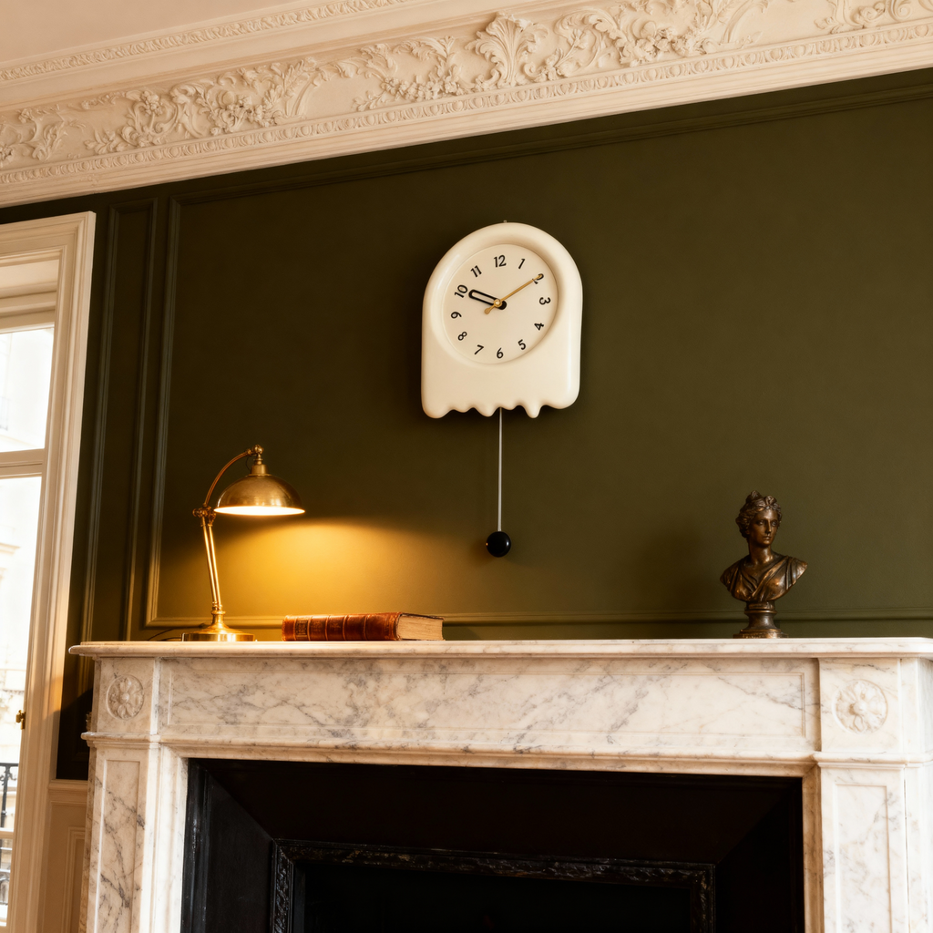 Horloge Murale Ronde en Bois – Style Contemporain, Silencieuse