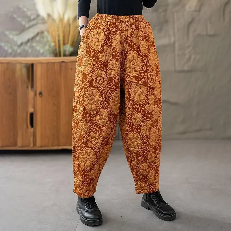 Pantalon Femme Sarouel Ample Tendance 1