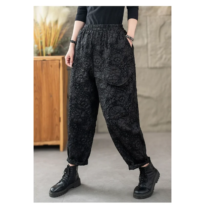 Pantalon Femme Sarouel Ample Tendance 5