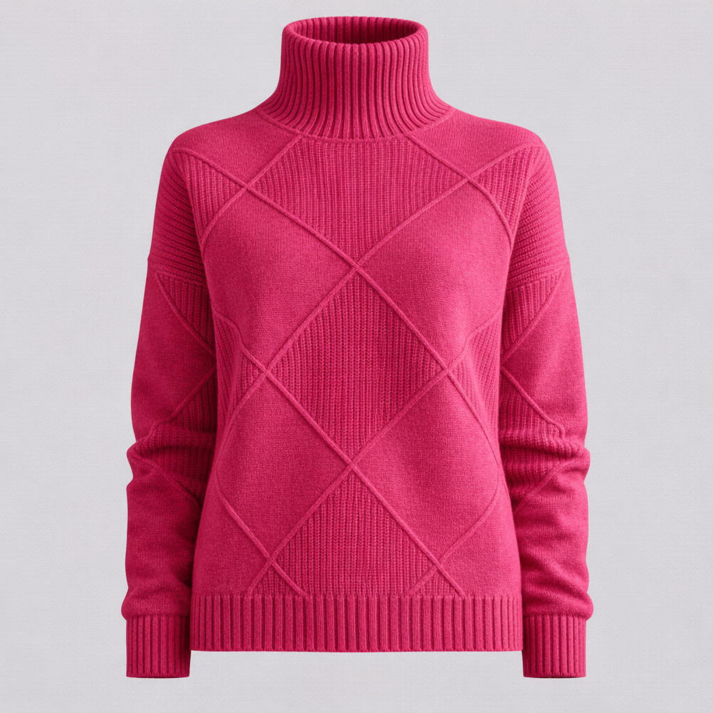 Pull Femme Col Roulé Confortable Garde-Robe Féminine