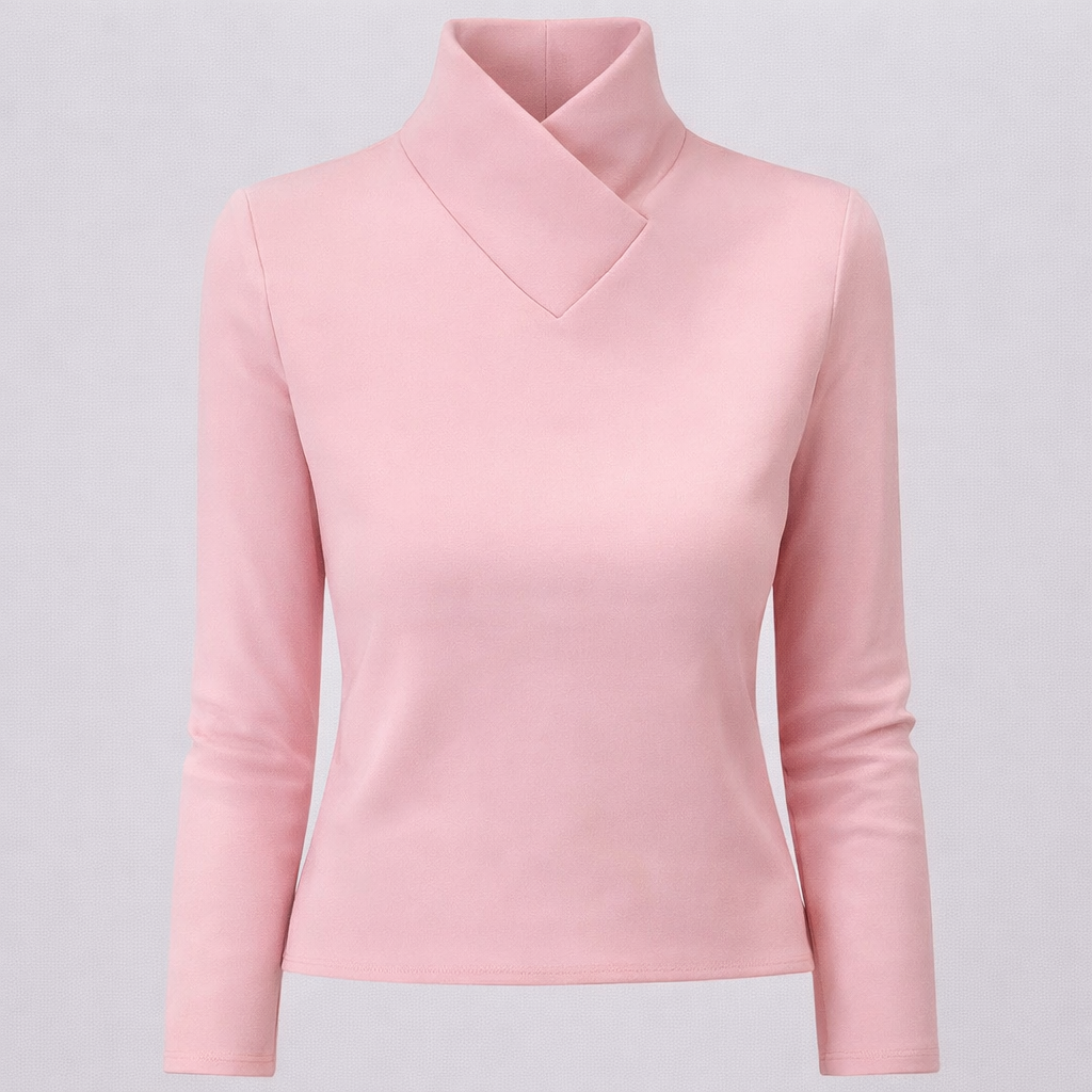 Pull Élégant à Col Montant pour Femme