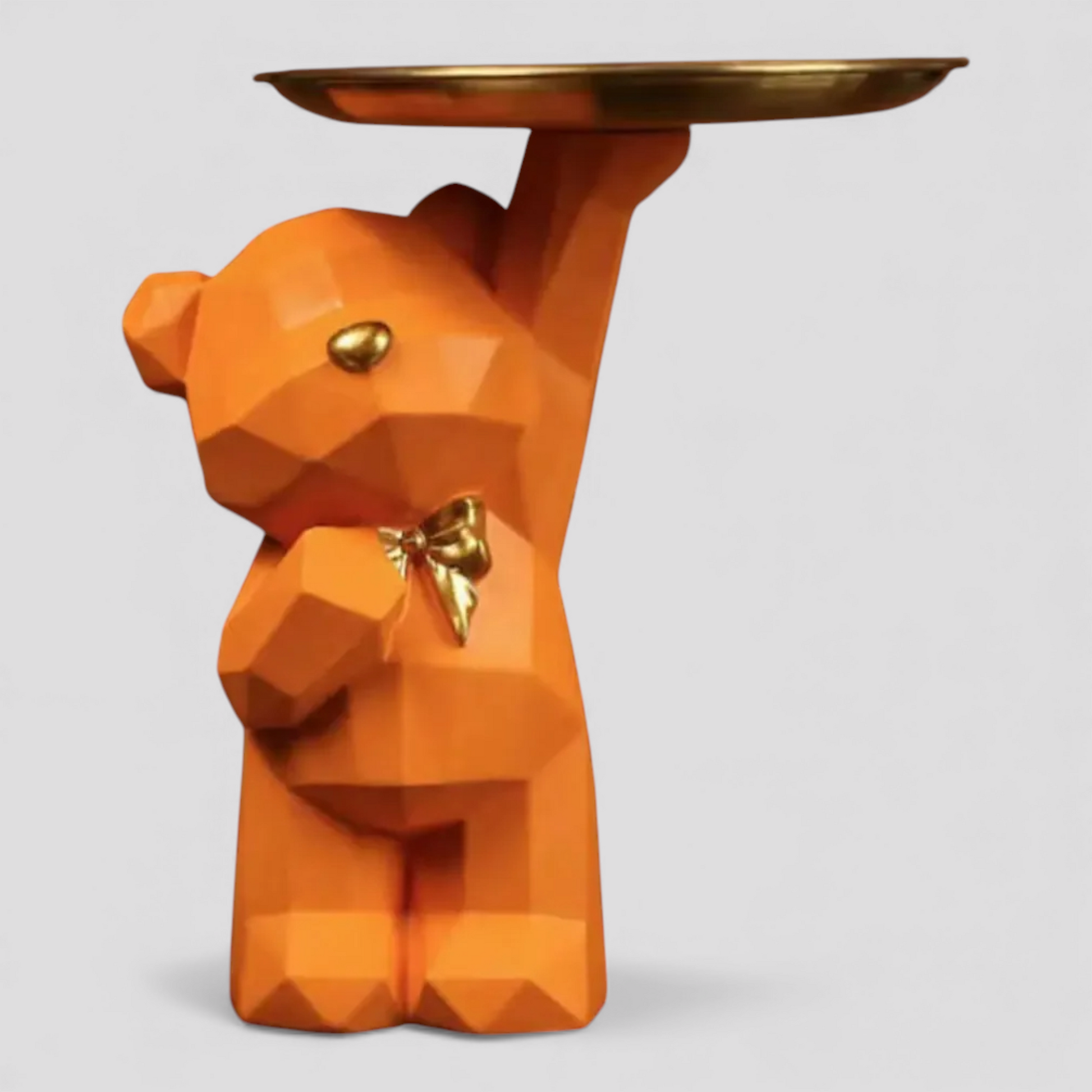 Plateau de Rangement Élégant – Motif Ours Géométrique