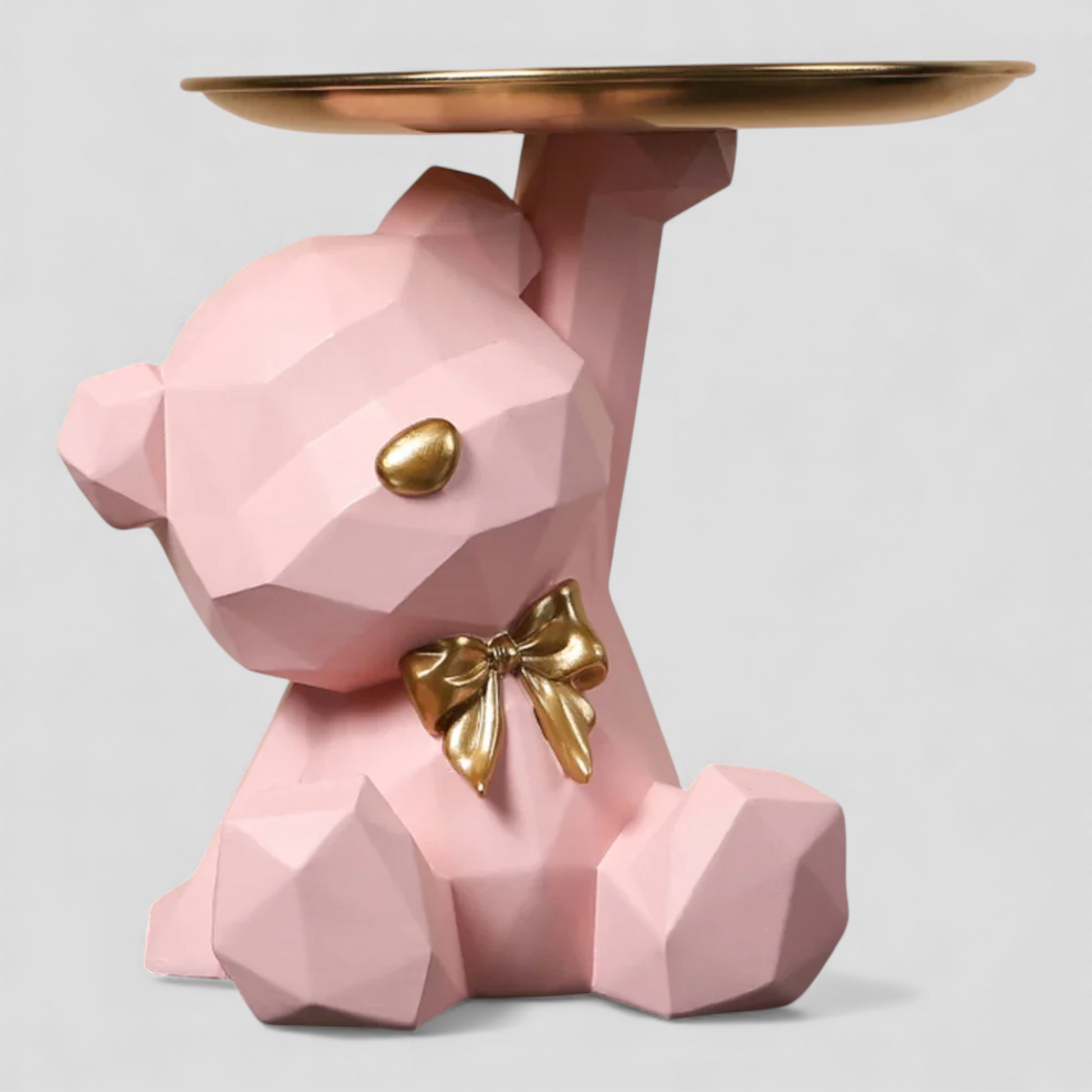 Plateau de Rangement Élégant – Motif Ours Géométrique