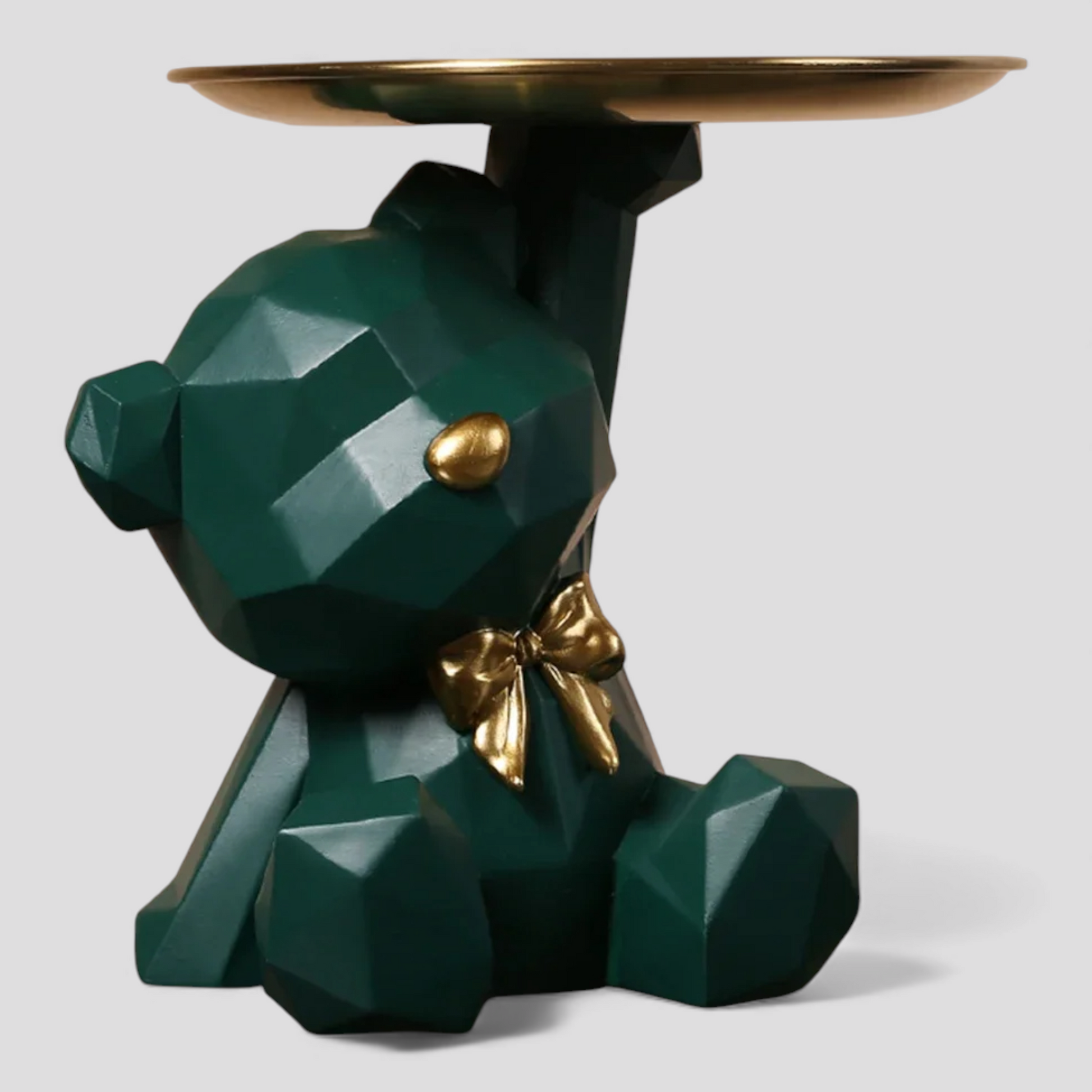 Plateau de Rangement Élégant – Motif Ours Géométrique