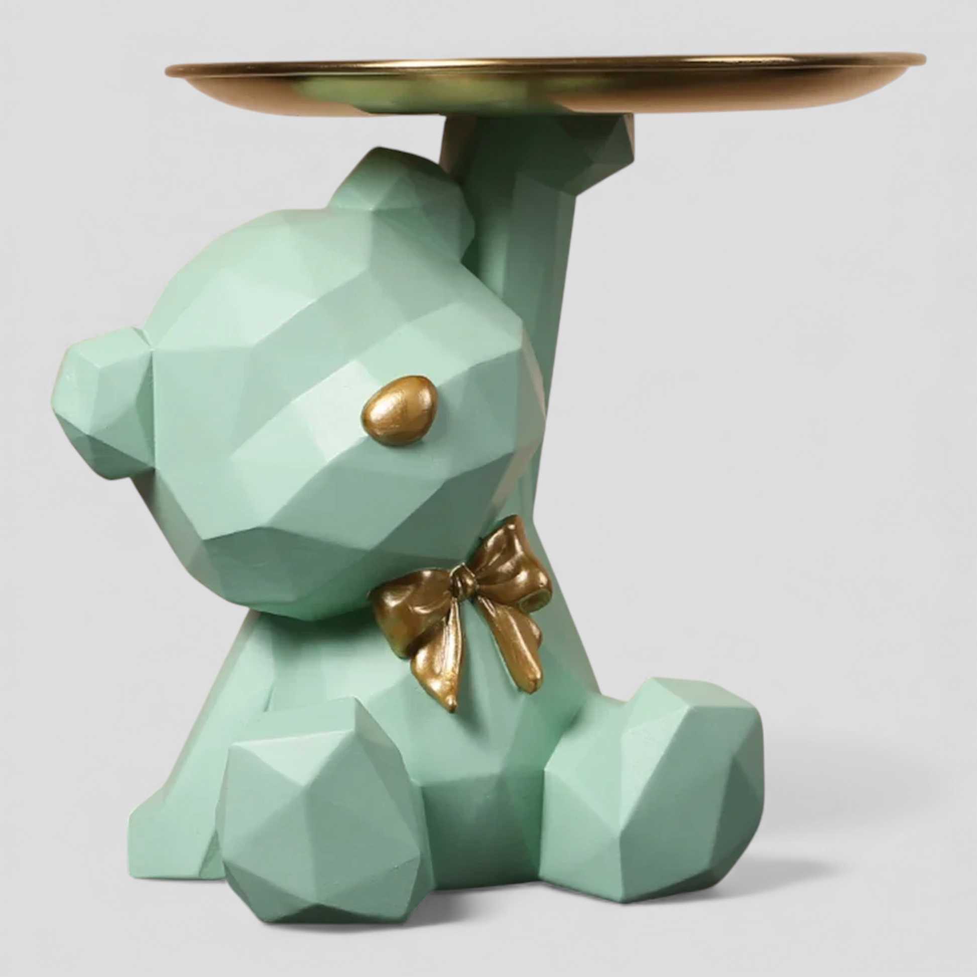 Plateau de Rangement Élégant – Motif Ours Géométrique