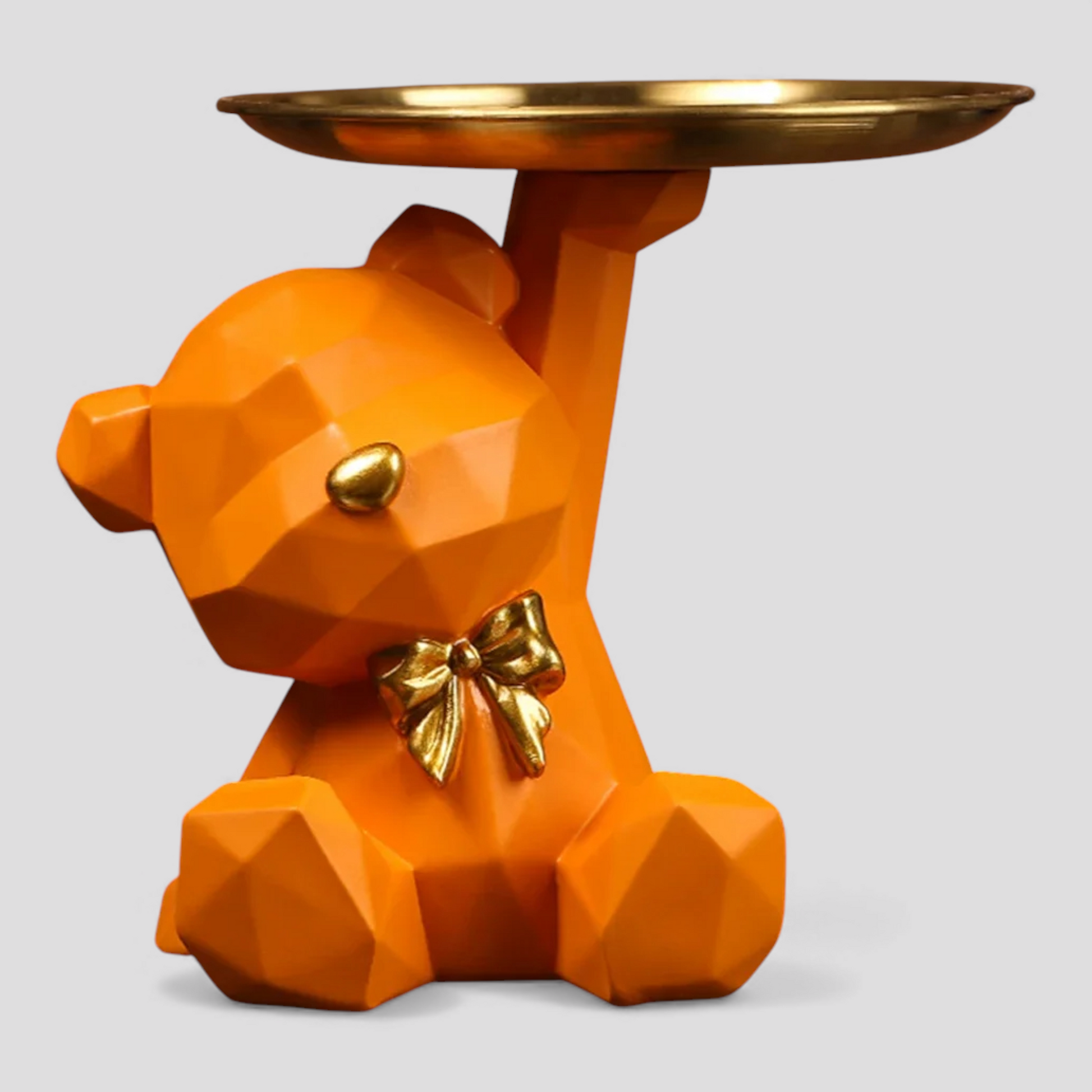 Plateau de Rangement Élégant – Motif Ours Géométrique