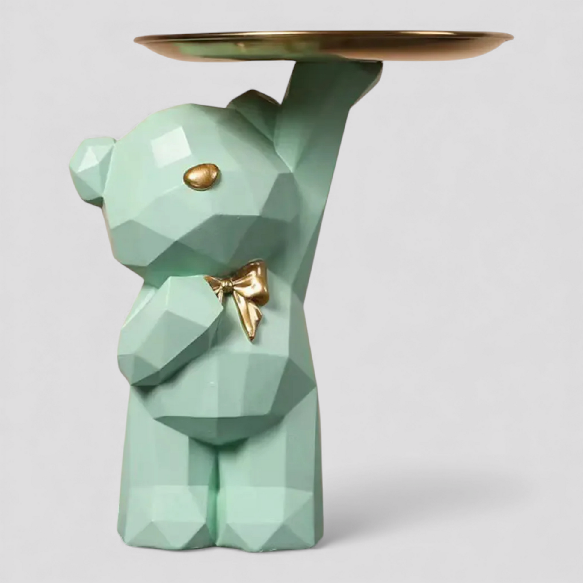 Plateau de Rangement Élégant – Motif Ours Géométrique